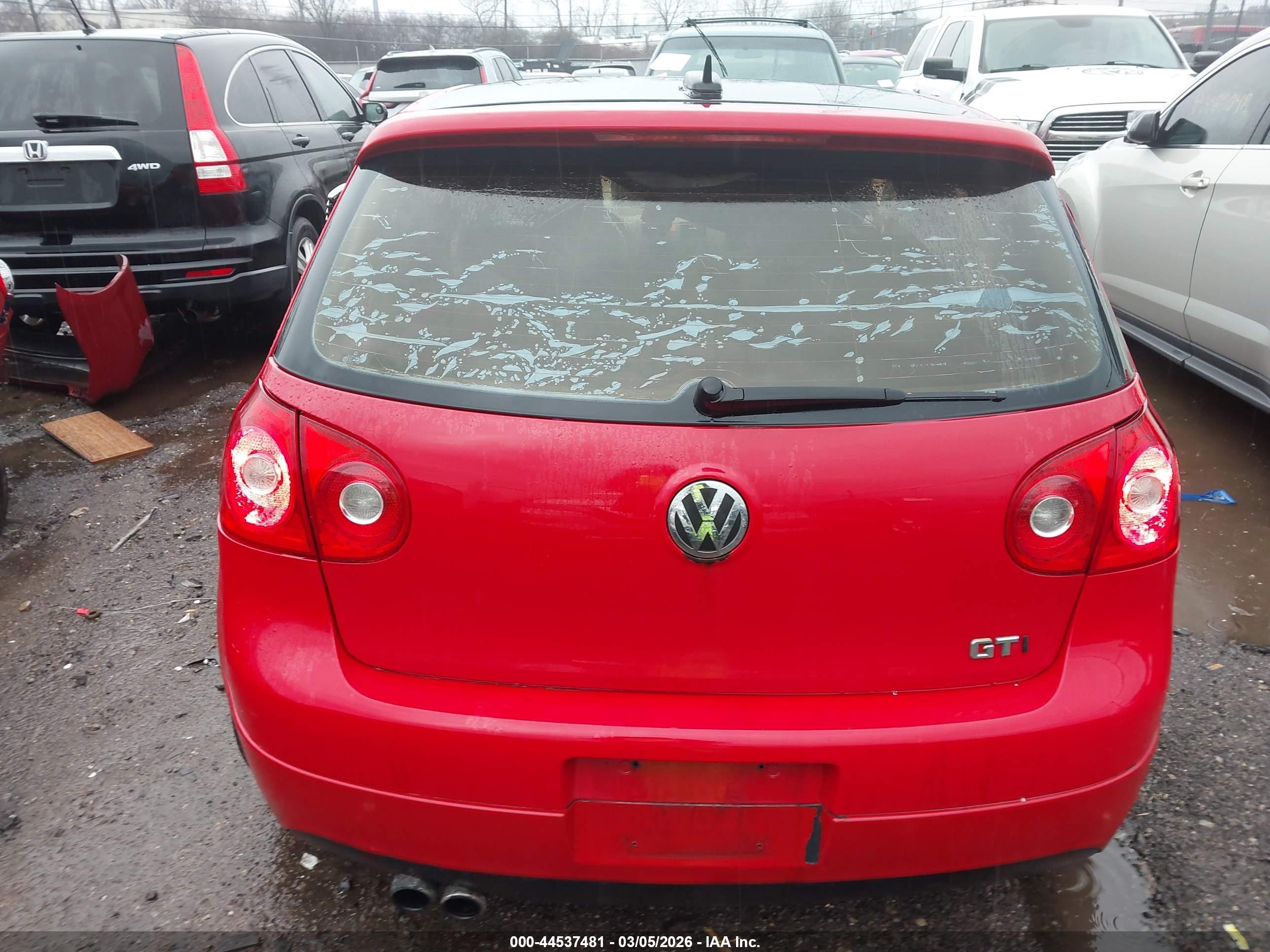 2006 Volkswagen Gti 2-door Красный vin: WVWFV71K66W087929