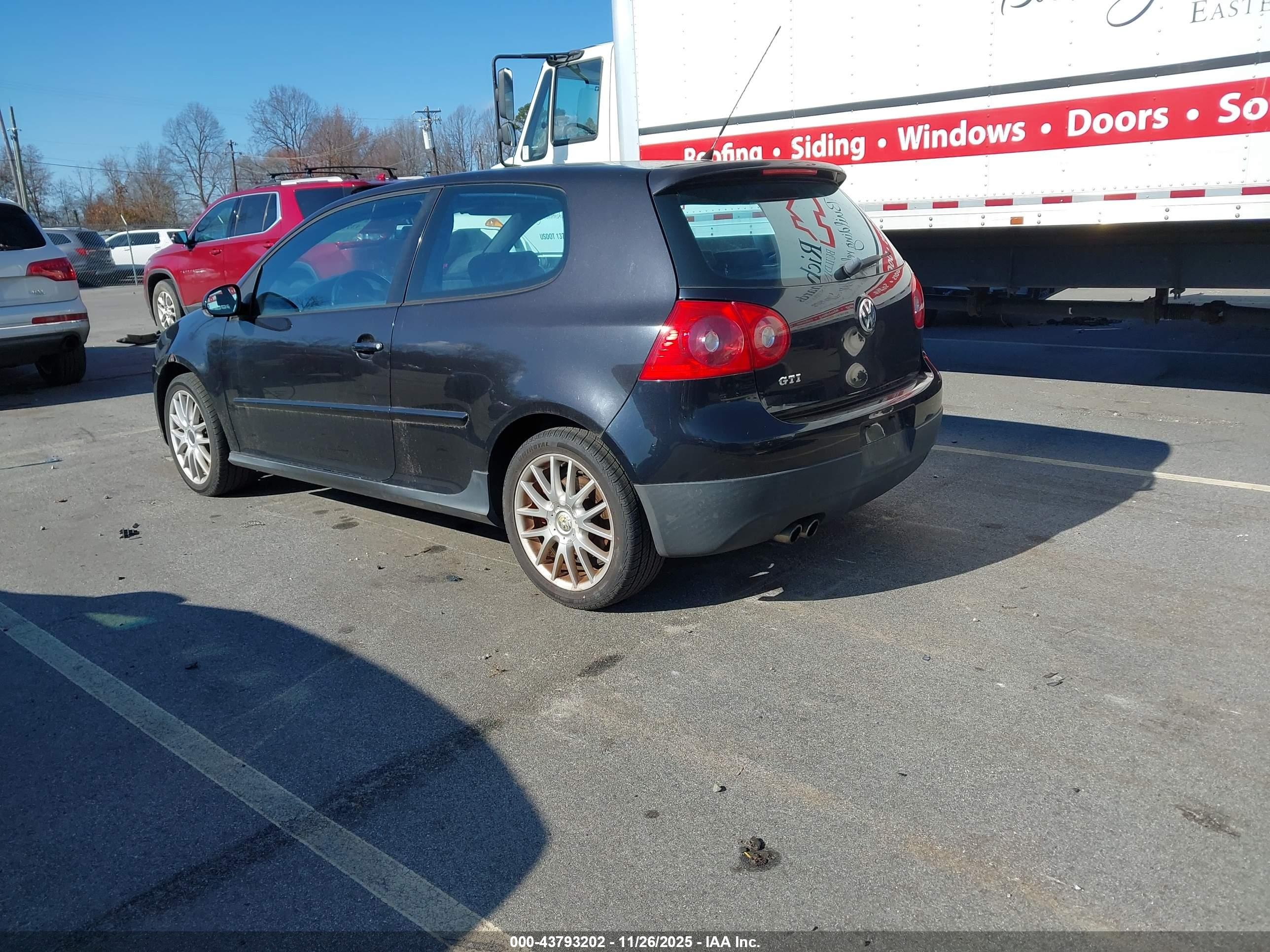 2006 Volkswagen Gti 2-door Black vin: WVWFV71K66W143738