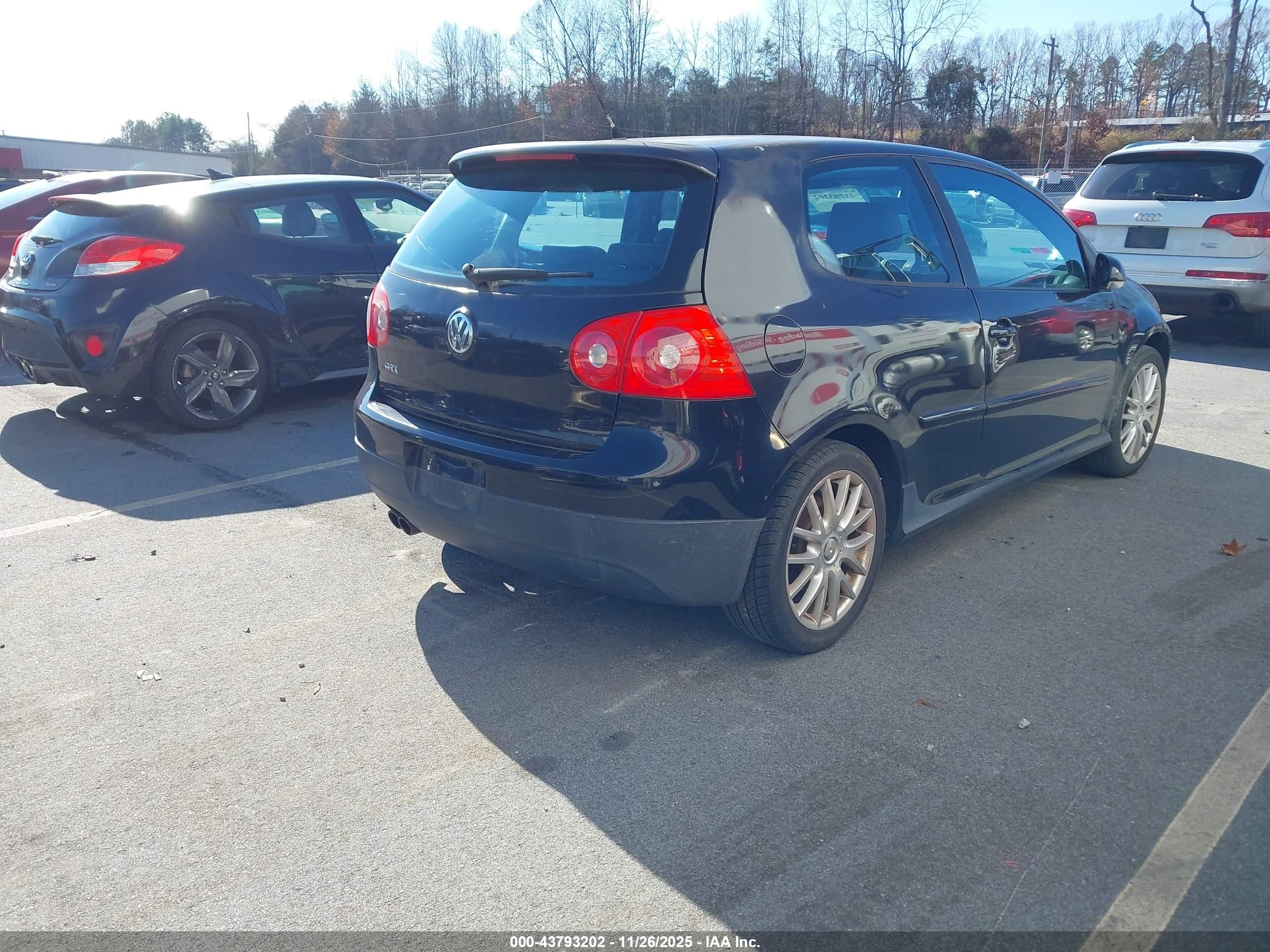 2006 Volkswagen Gti 2-door Black vin: WVWFV71K66W143738
