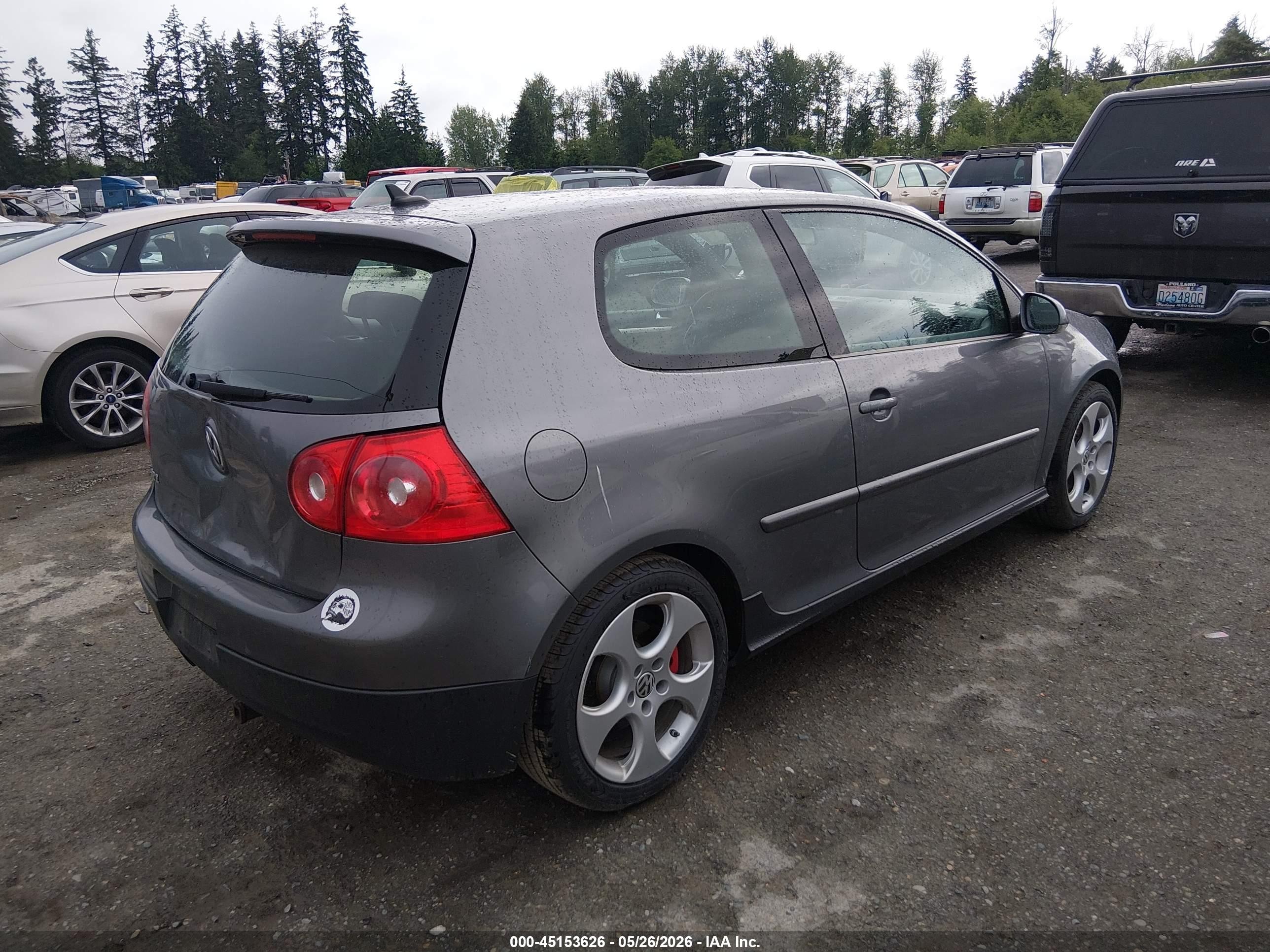 2008 Volkswagen Gti 2-door Gray vin: WVWFV71K68W056232
