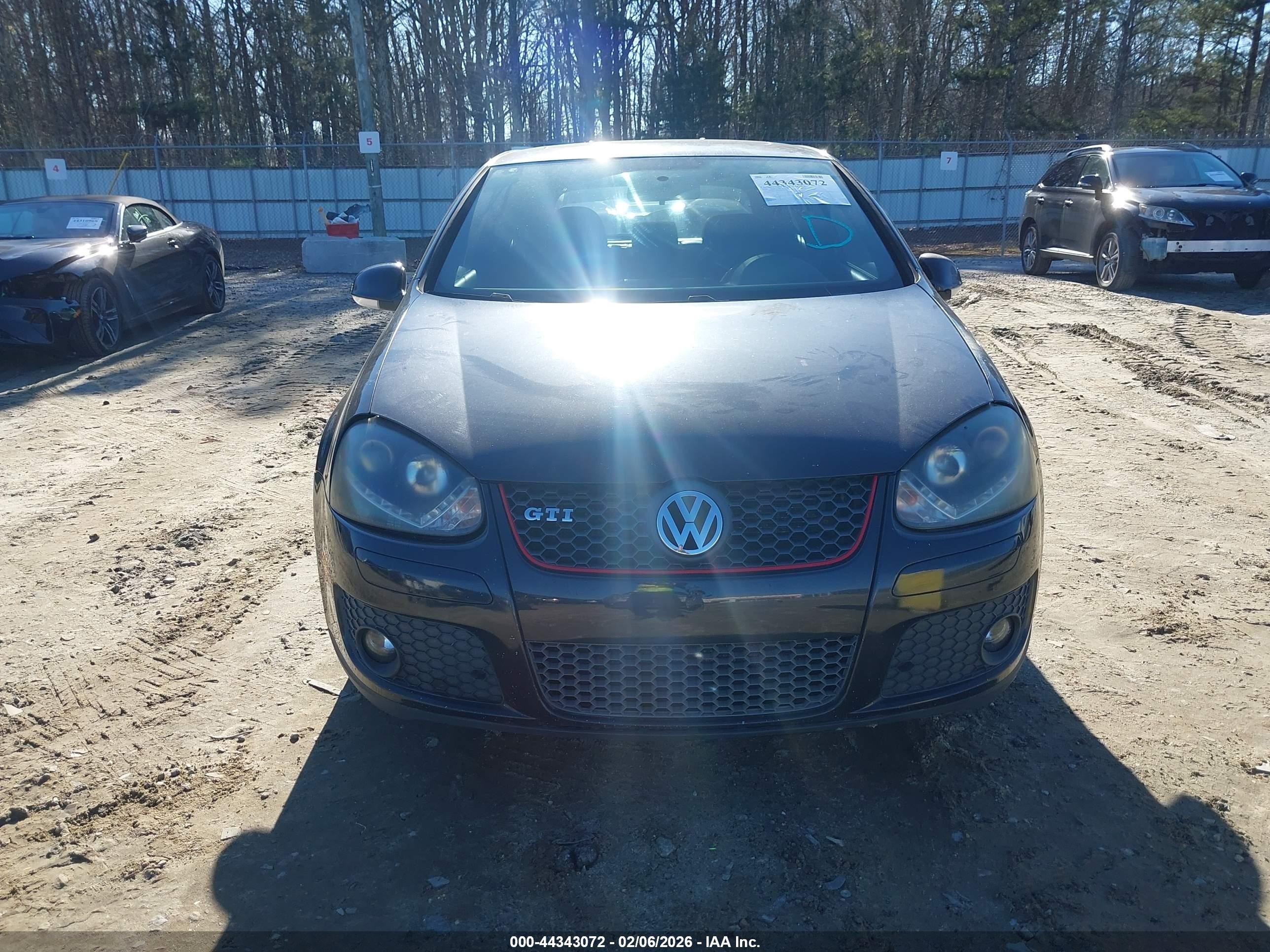 2008 Volkswagen Gti 2-door Black vin: WVWFV71K68W156511