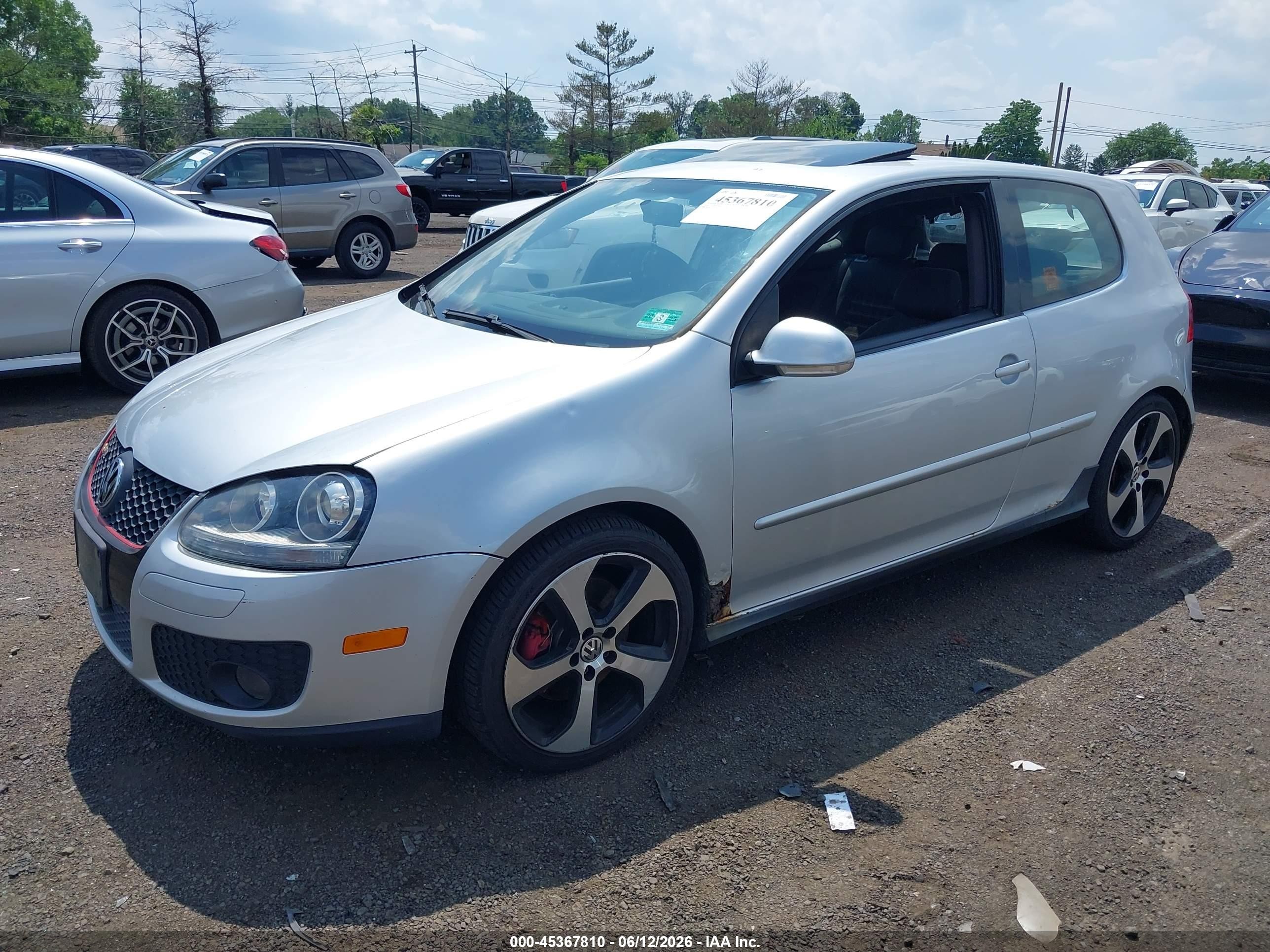 2008 Volkswagen Gti 2-door Silver vin: WVWFV71K78W253183