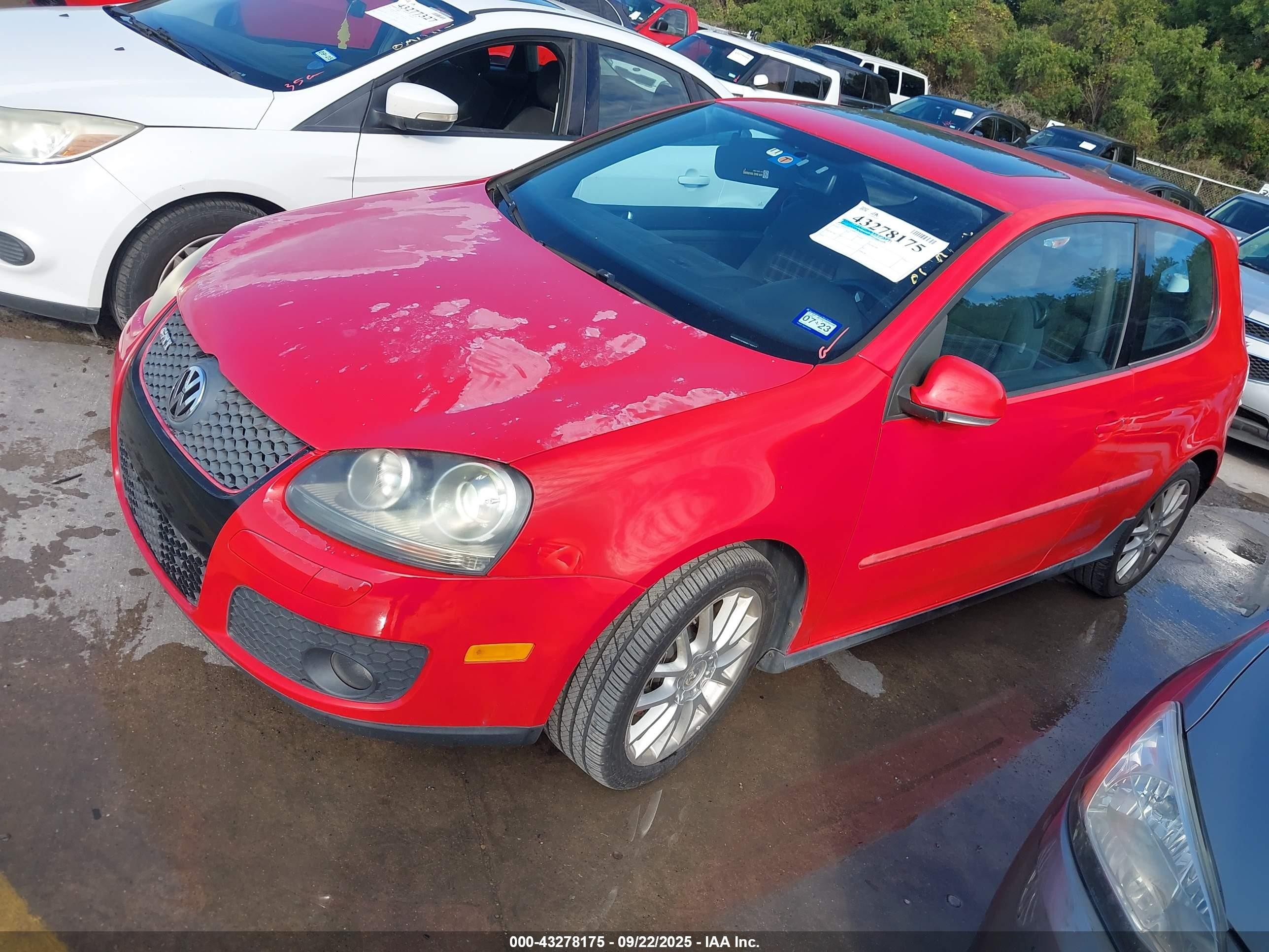 2006 Volkswagen Gti 2-door Red vin: WVWFV71K86W110417