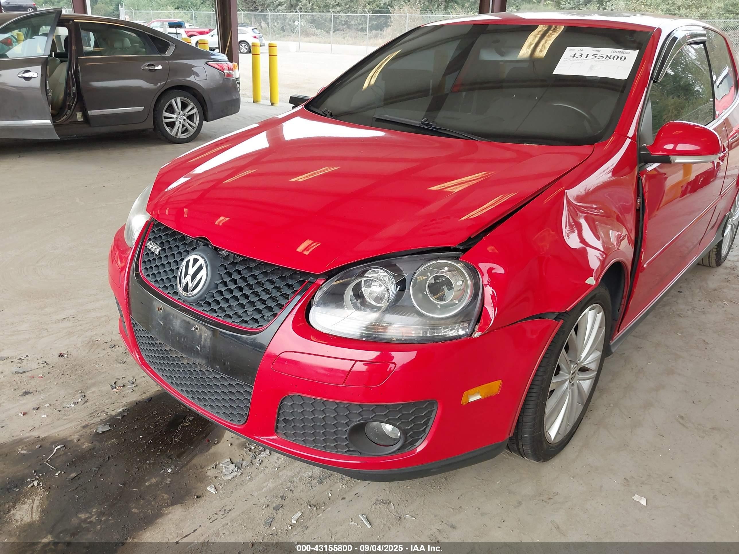 2006 Volkswagen Gti 2-door Красный vin: WVWFV71K96W080120