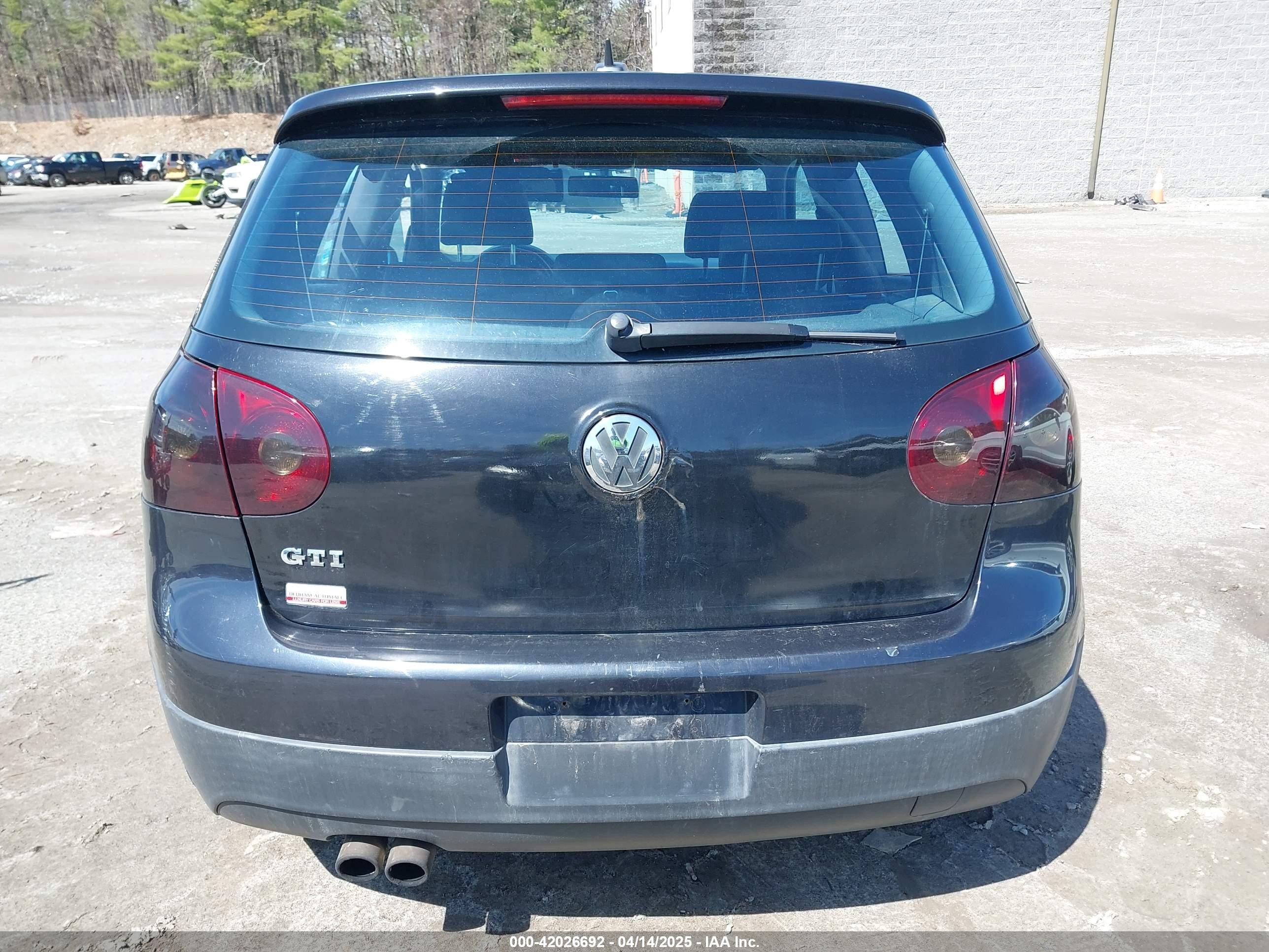 2006 Volkswagen Gti 2-door Black vin: WVWFV71K96W125346