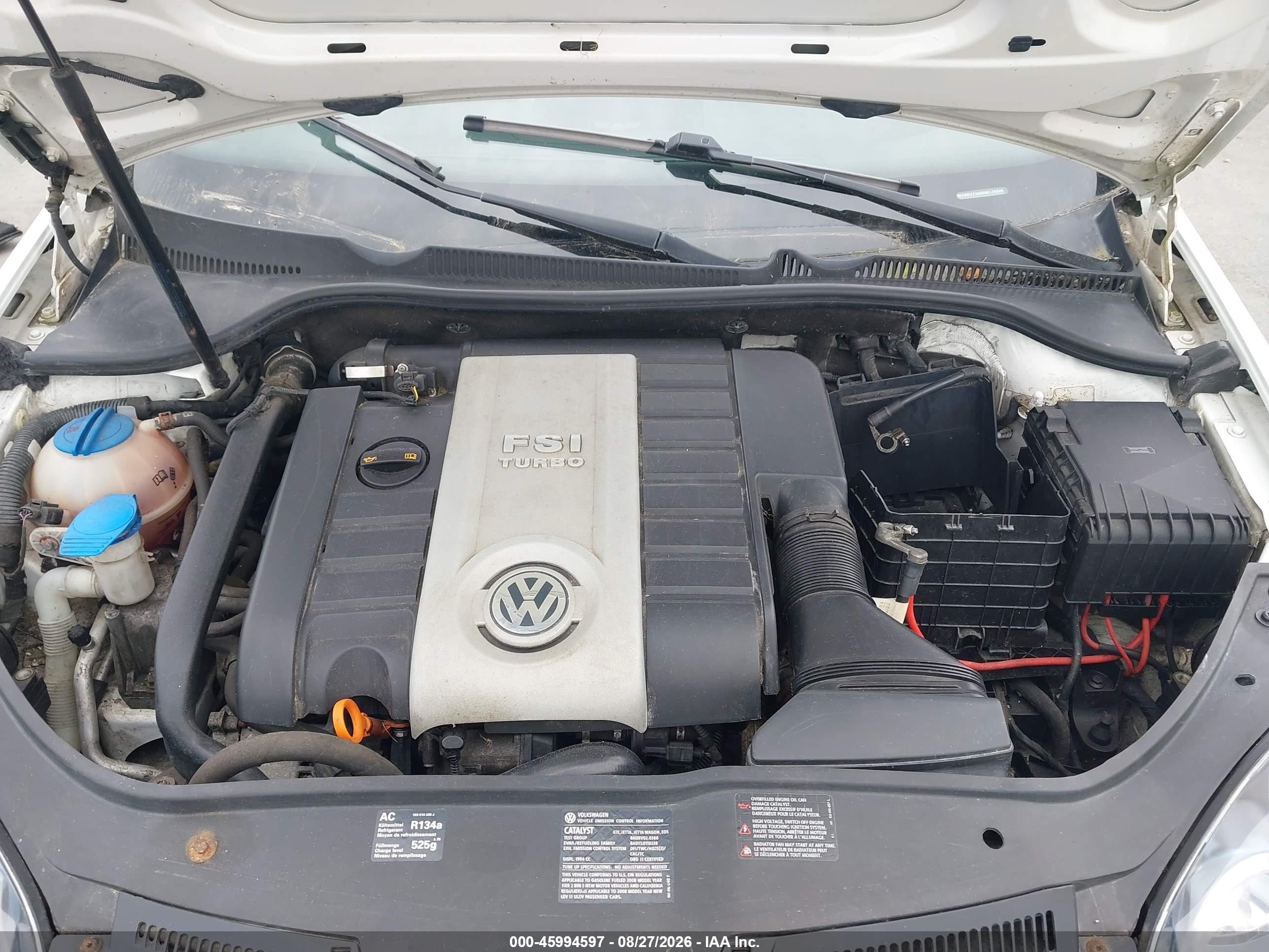2008 Volkswagen Gti 2-door White vin: WVWFV71K98W179345