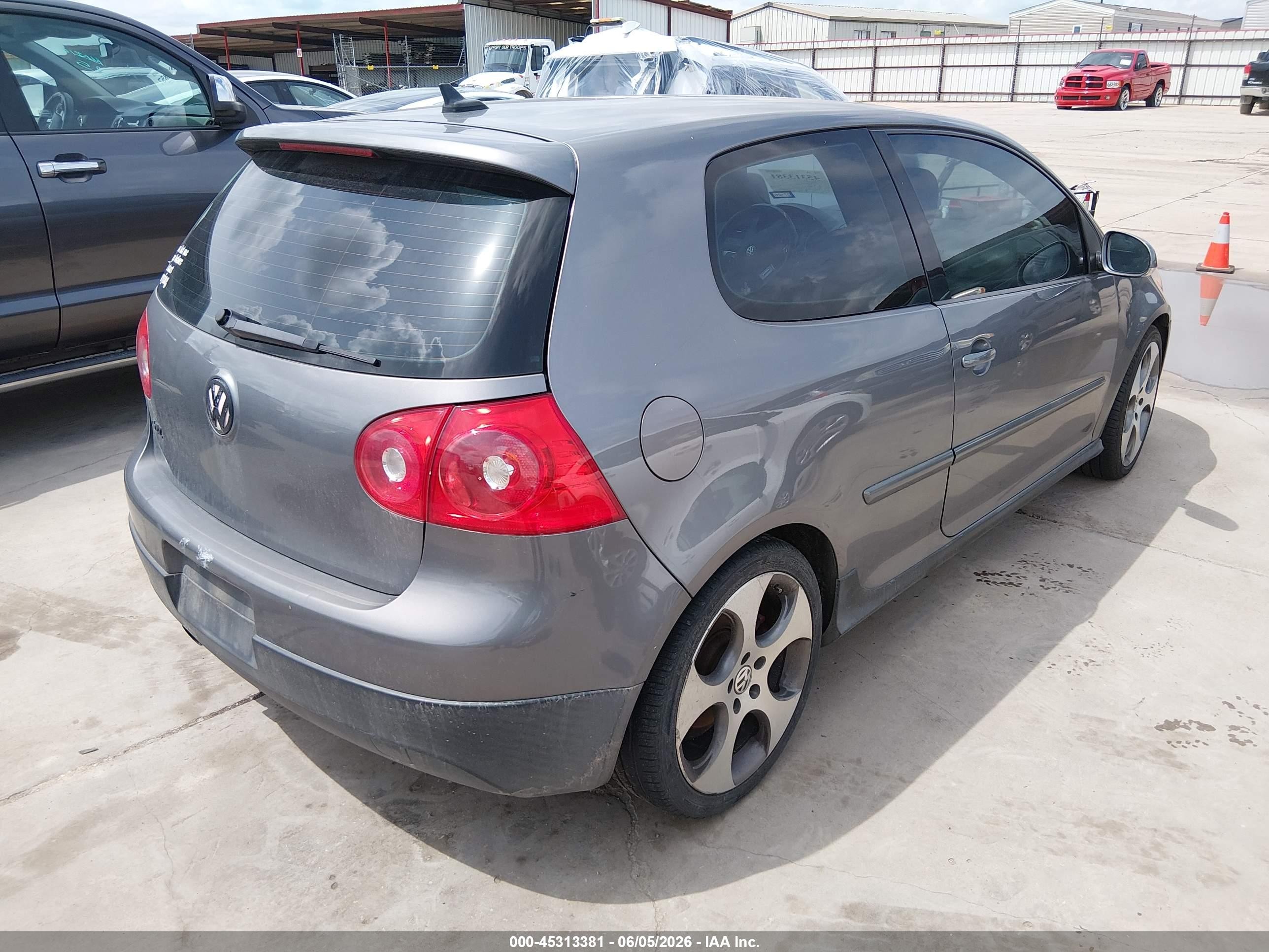 2009 Volkswagen Gti 2-door Gray vin: WVWFV71K99W144774