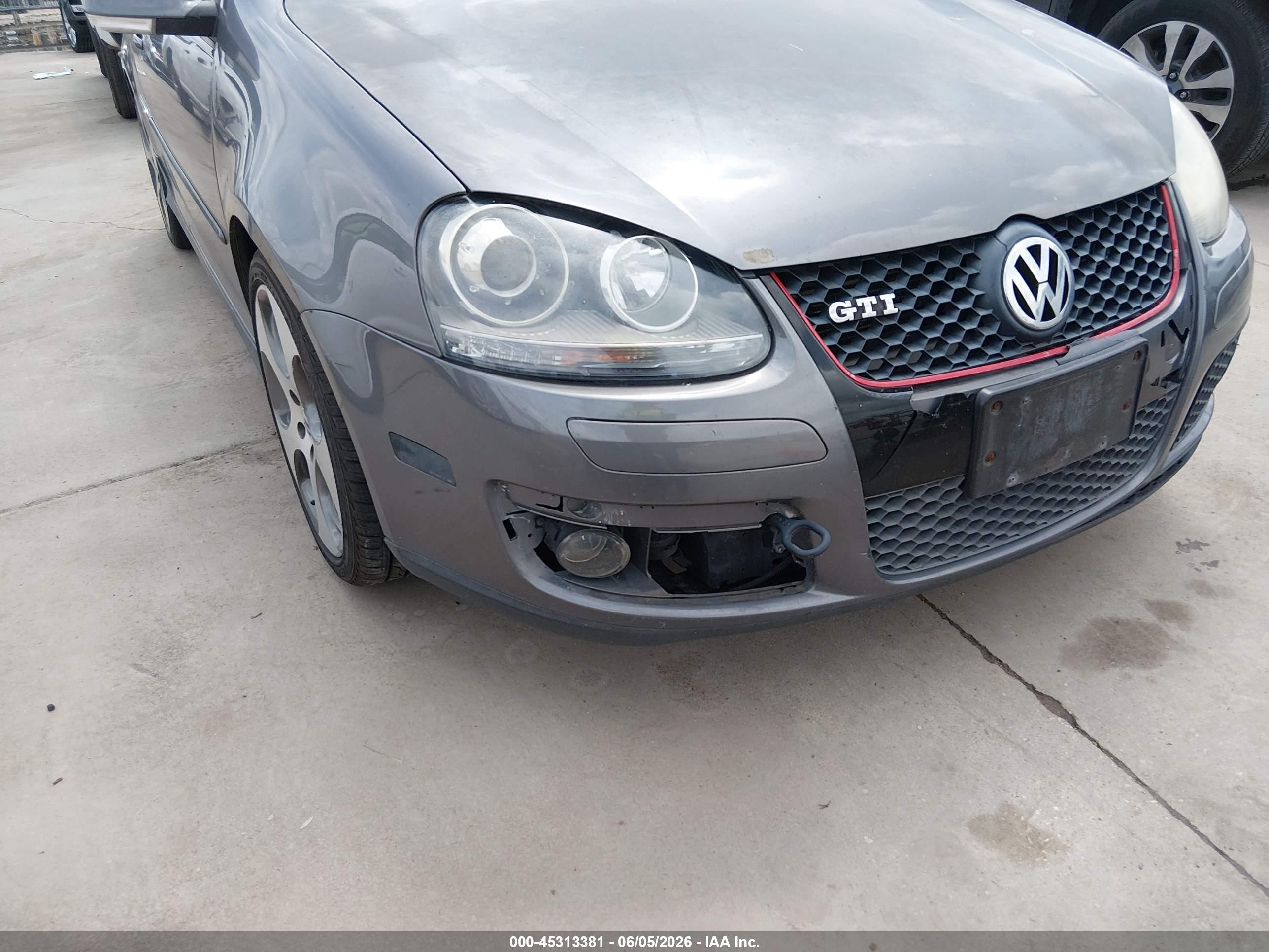 2009 Volkswagen Gti 2-door Gray vin: WVWFV71K99W144774