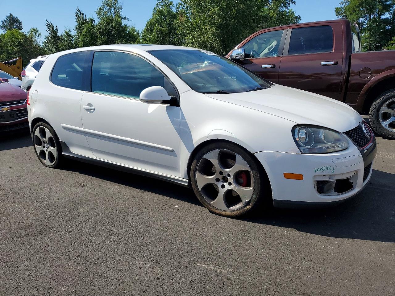 2009 Volkswagen Gti Белый vin: WVWFV71KX9W060088