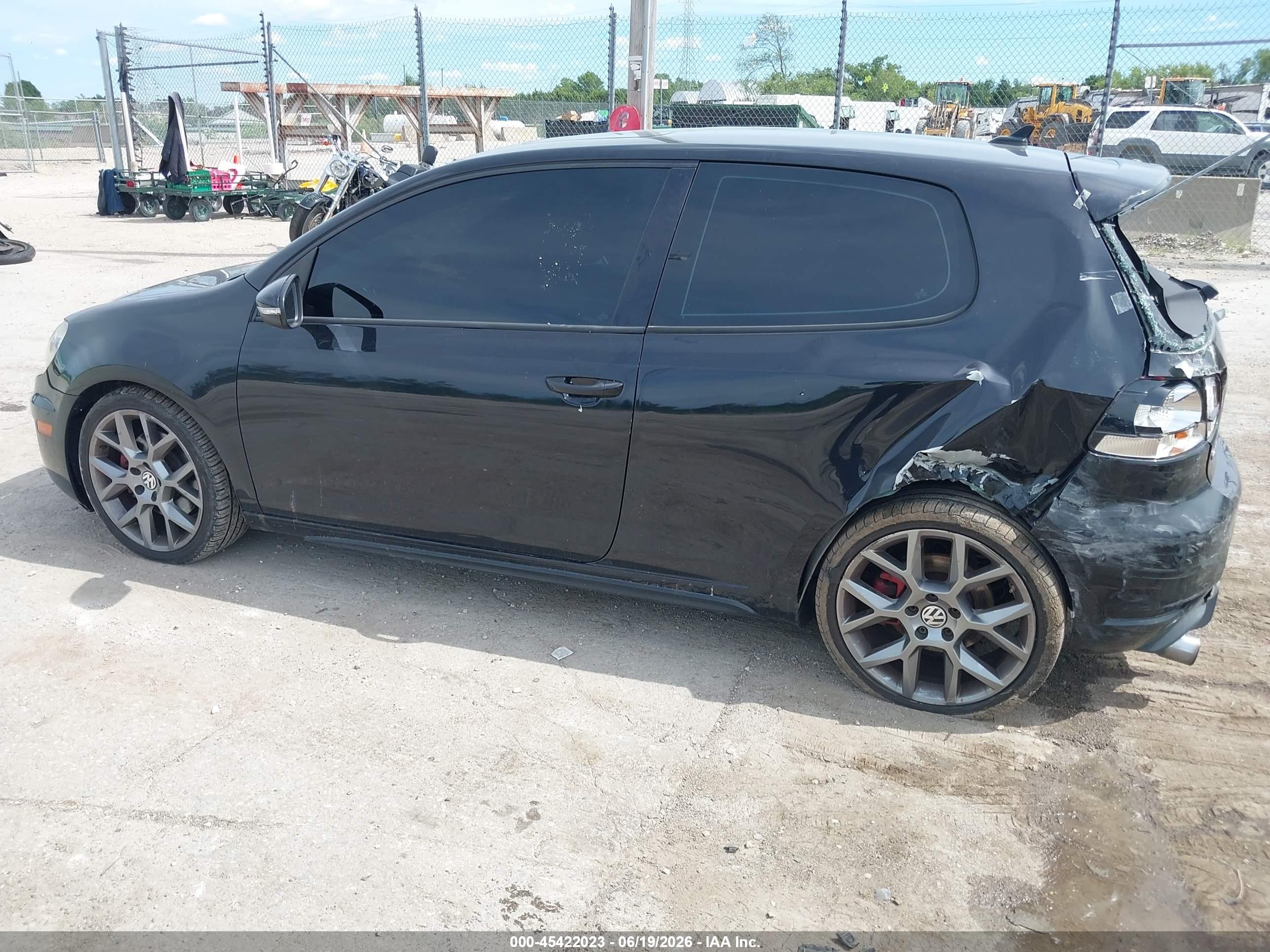 2010 Volkswagen Gti 2-door Black vin: WVWFV7AJ1AW398524