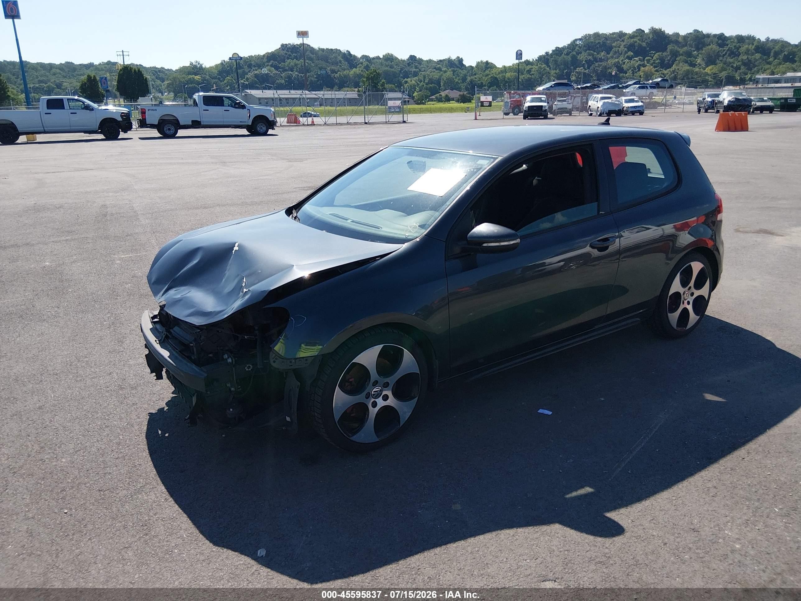 2012 Volkswagen Gti 2-door Blue vin: WVWFV7AJ3CW244593