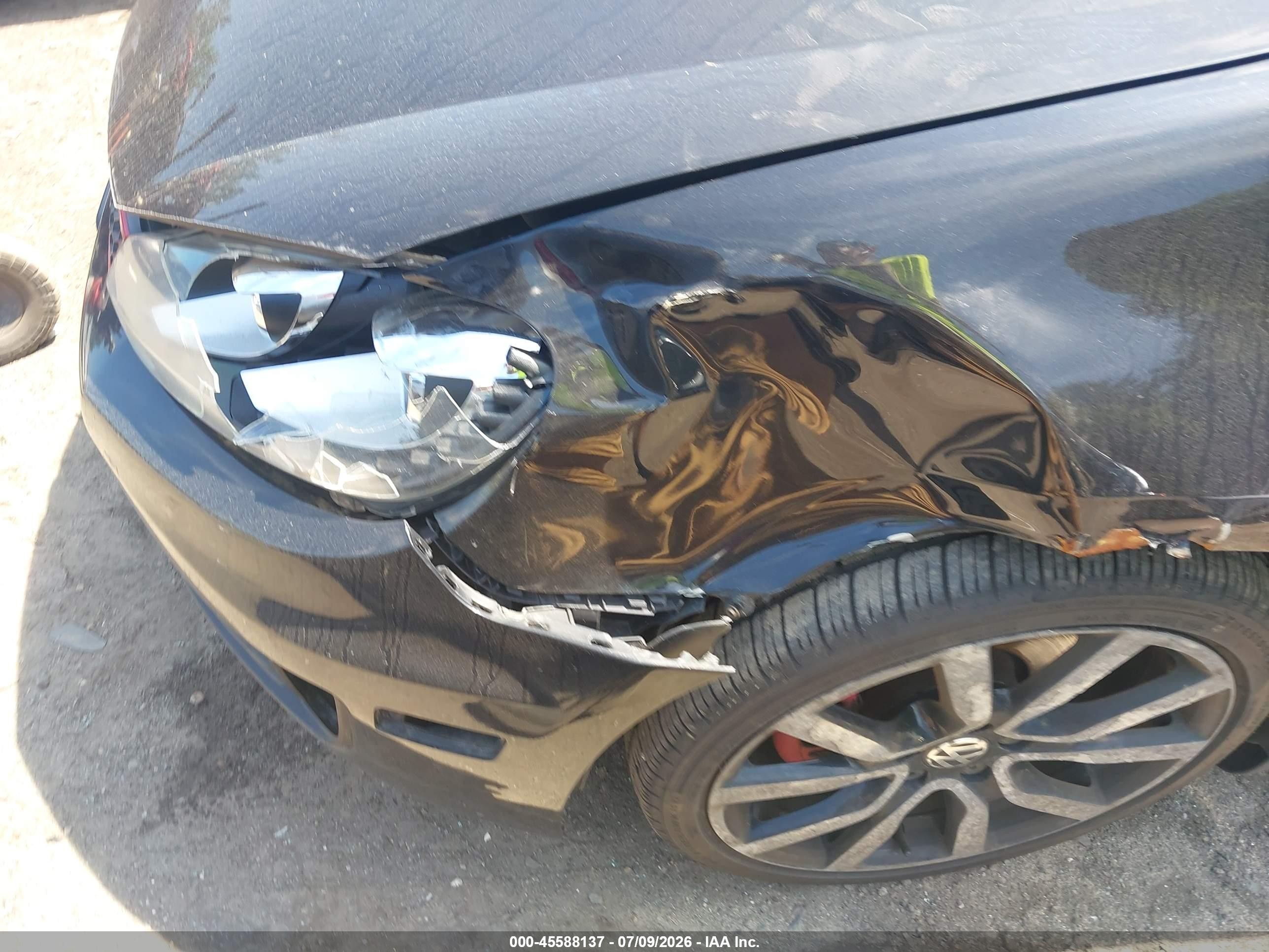 2012 Volkswagen Gti 2-door Autobahn Black vin: WVWFV7AJ5CW340936