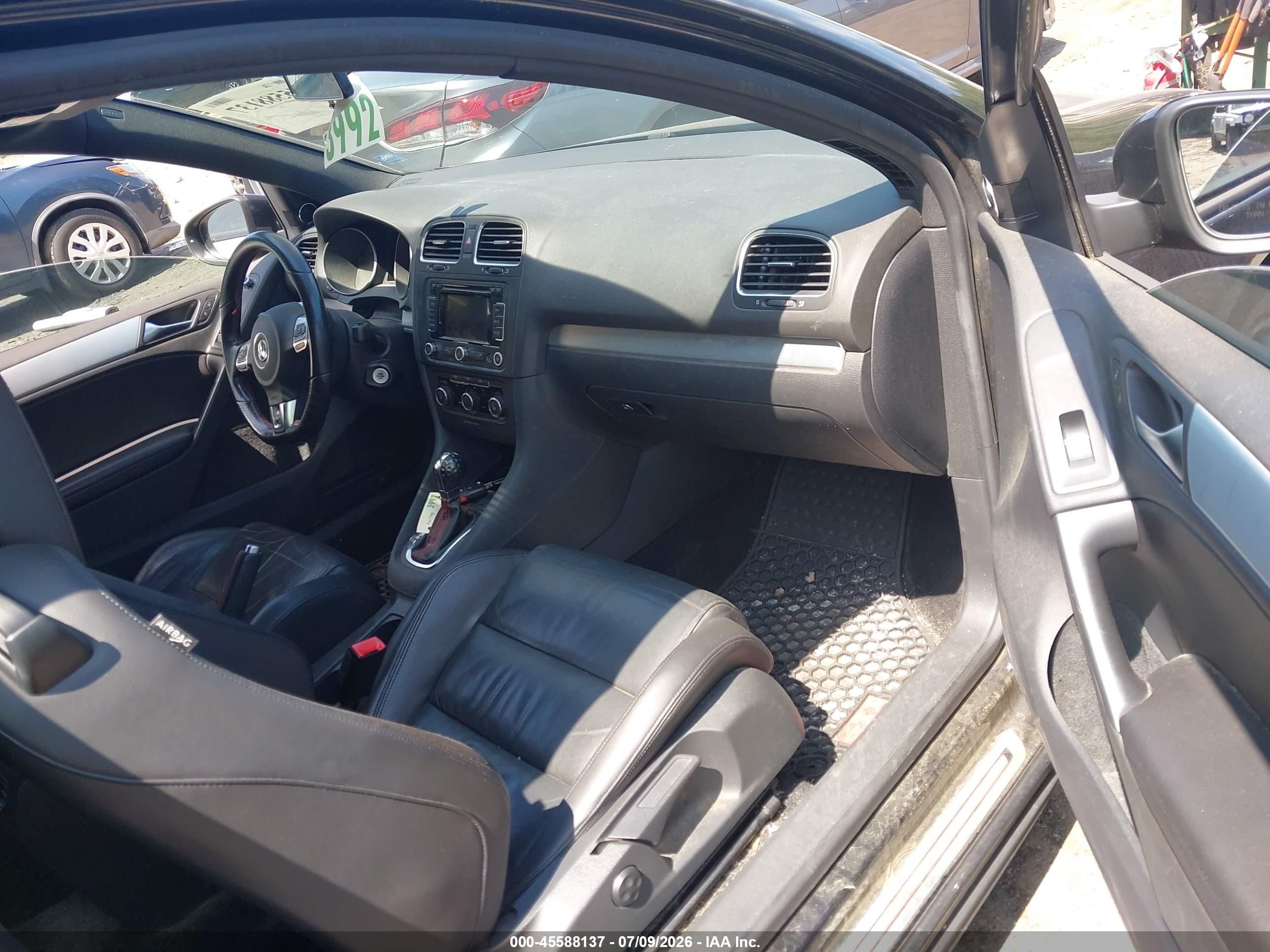 2012 Volkswagen Gti 2-door Autobahn Black vin: WVWFV7AJ5CW340936