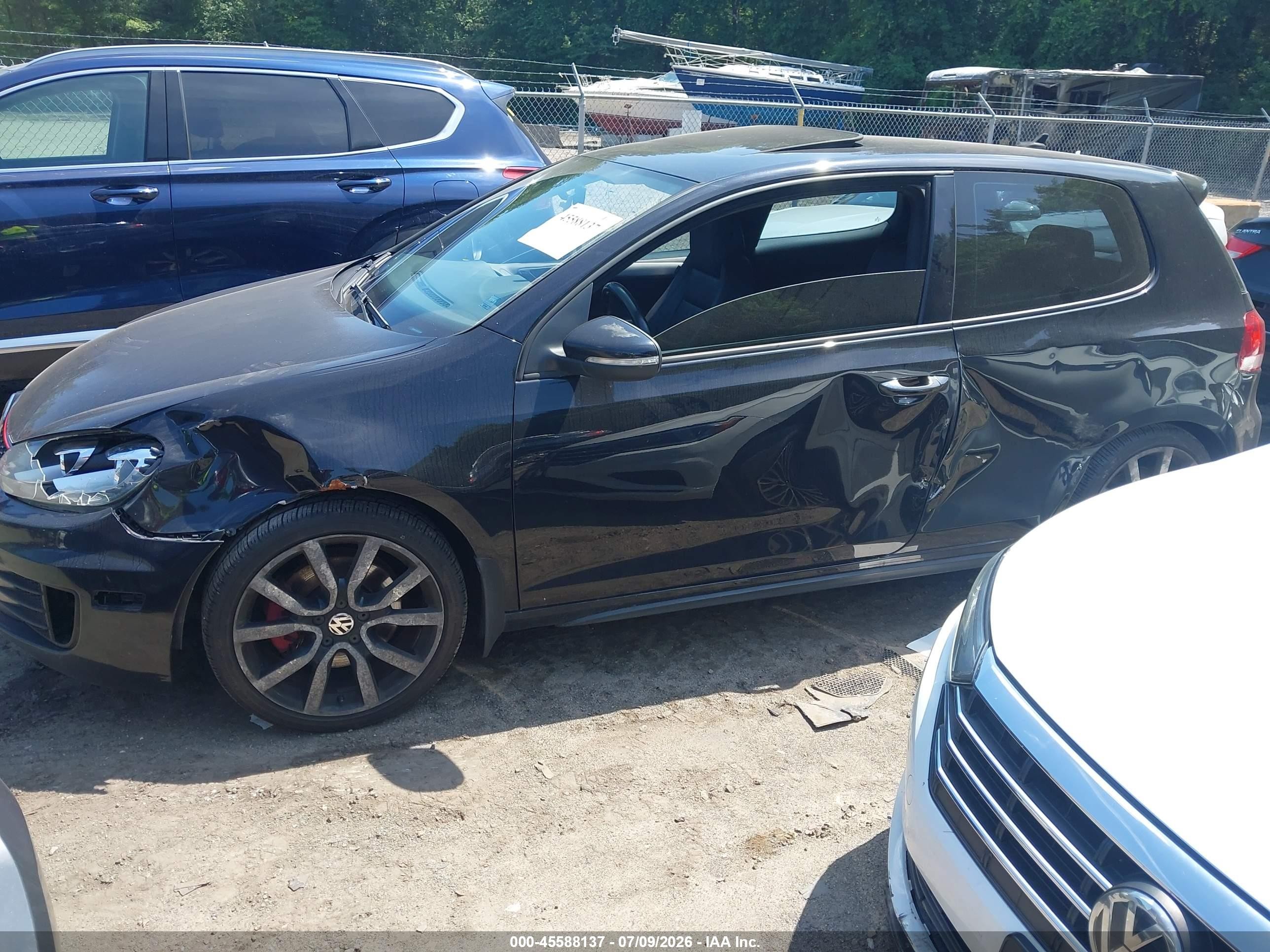 2012 Volkswagen Gti 2-door Autobahn Black vin: WVWFV7AJ5CW340936