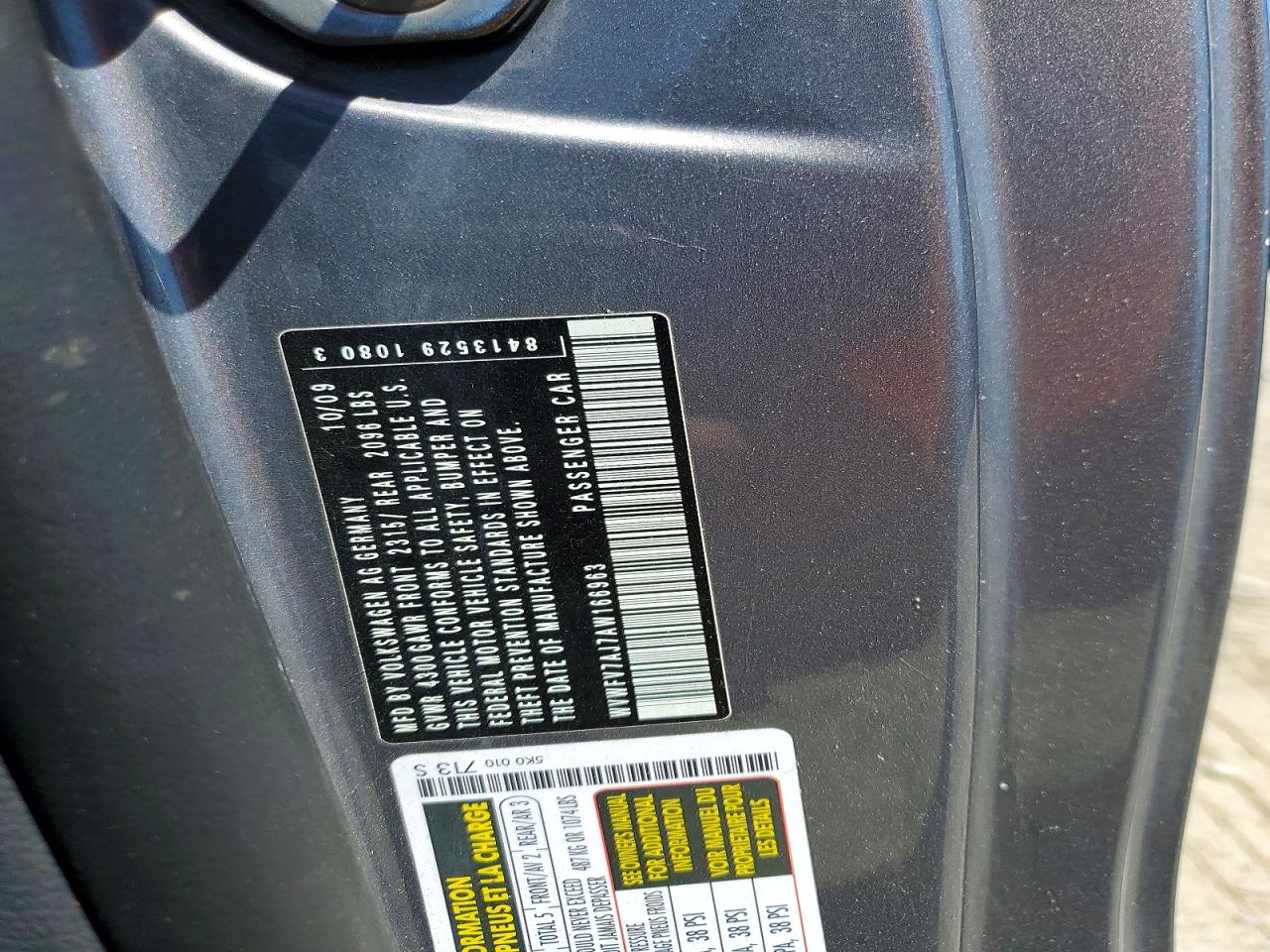 2010 Volkswagen Gti Серый vin: WVWFV7AJ7AW166963