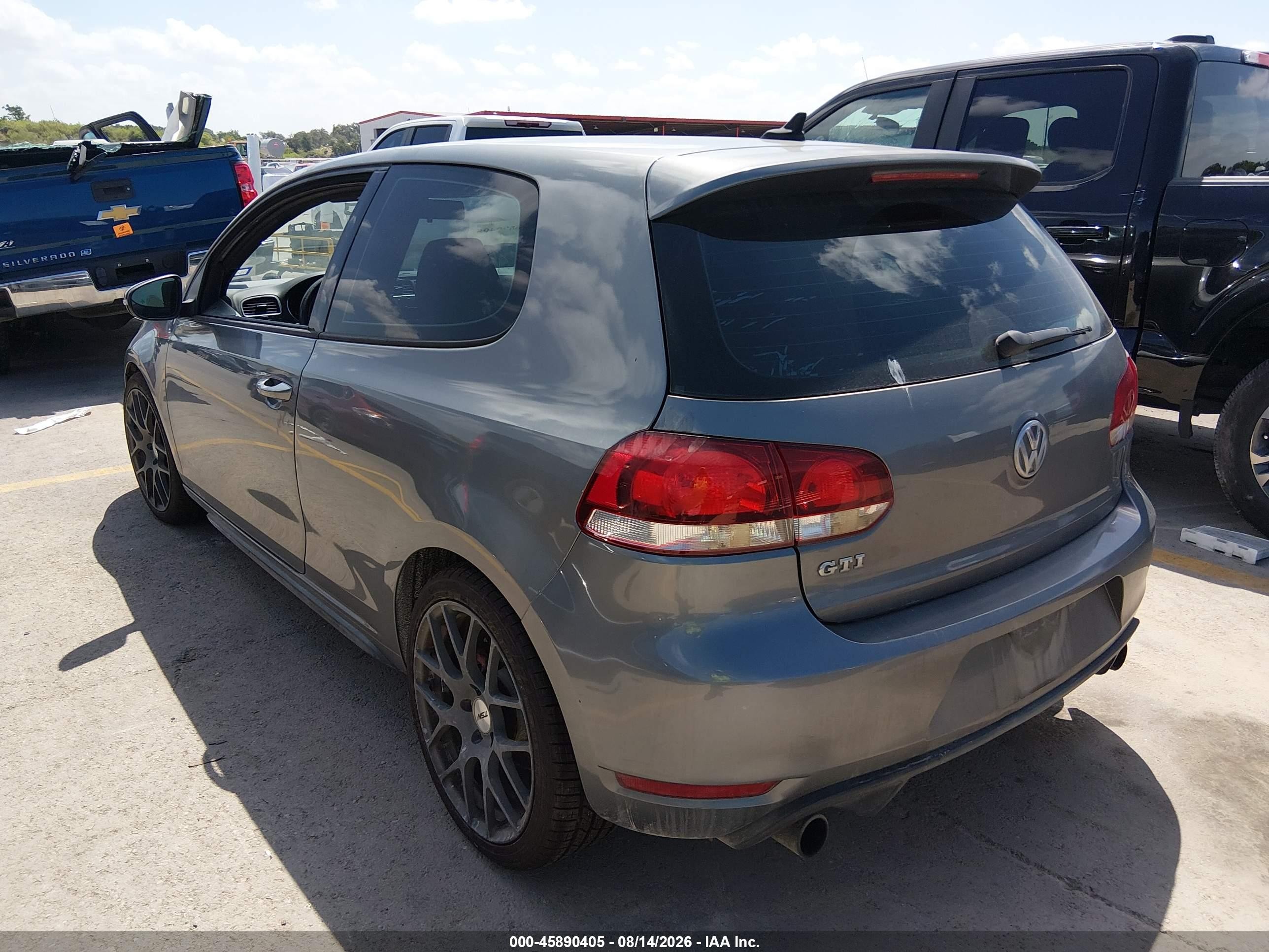 2013 Volkswagen Gti 2-door Gray vin: WVWFV7AJXDW025387
