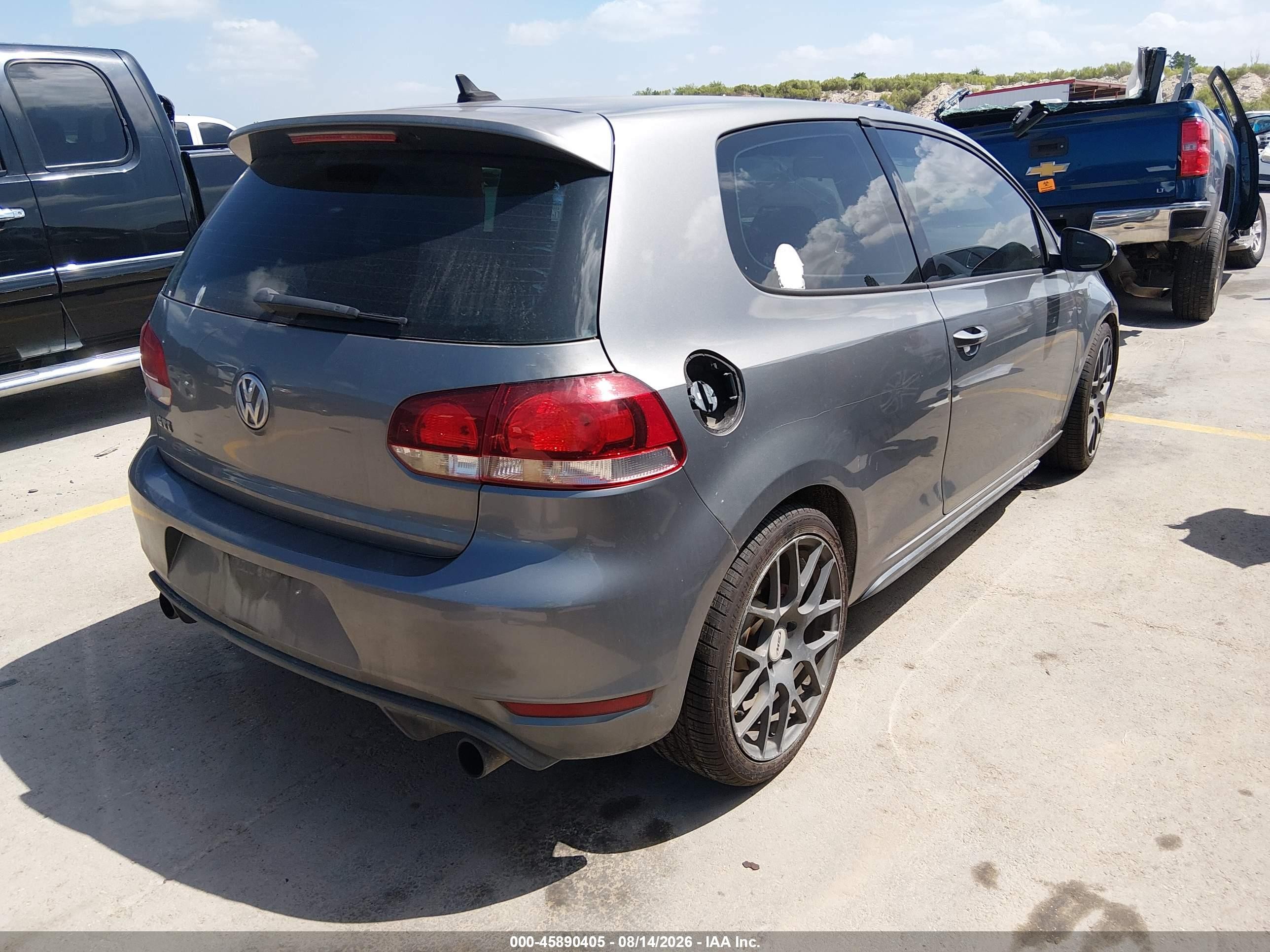 2013 Volkswagen Gti 2-door Gray vin: WVWFV7AJXDW025387