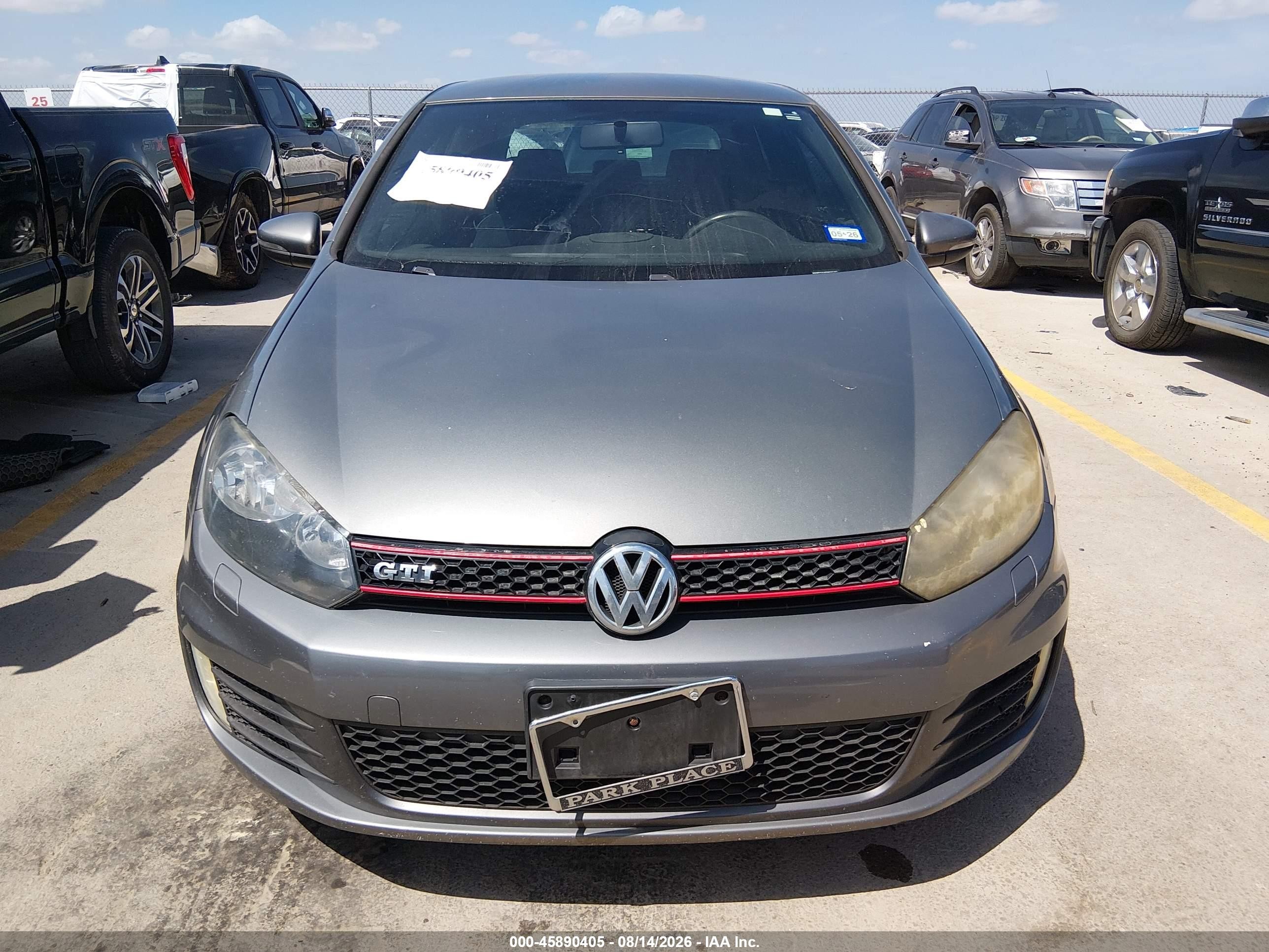 2013 Volkswagen Gti 2-door Gray vin: WVWFV7AJXDW025387
