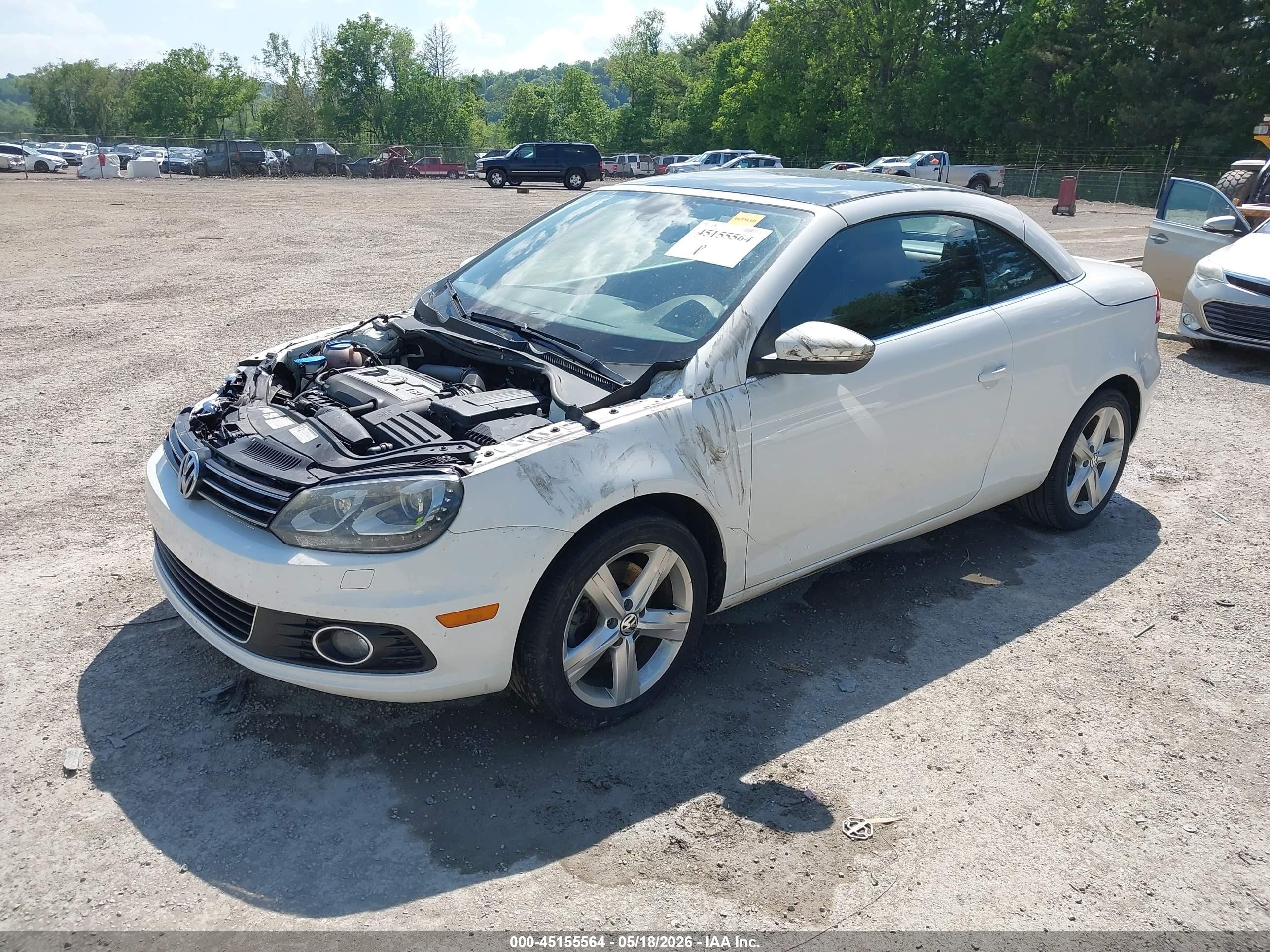 2012 Volkswagen Eos Lux White vin: WVWFW7AH1CV005155