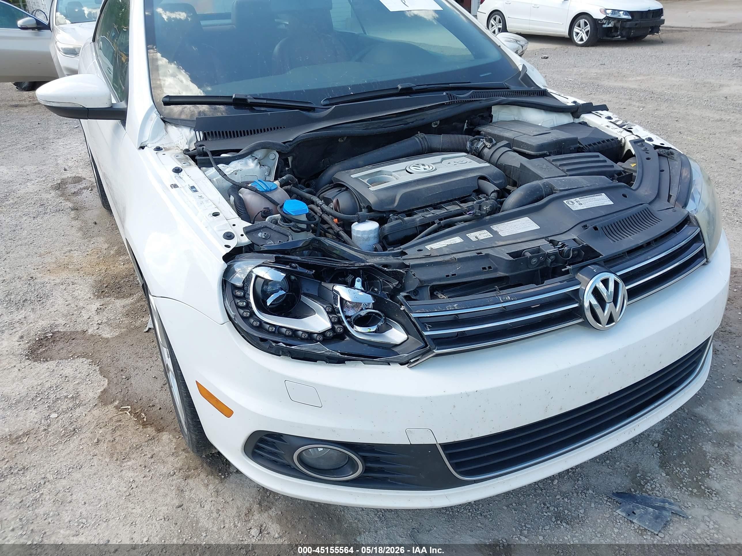 2012 Volkswagen Eos Lux White vin: WVWFW7AH1CV005155
