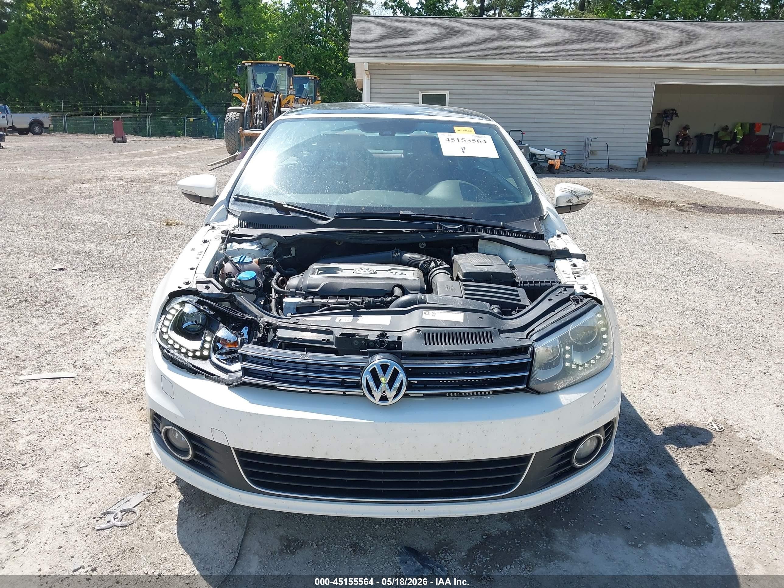 2012 Volkswagen Eos Lux White vin: WVWFW7AH1CV005155