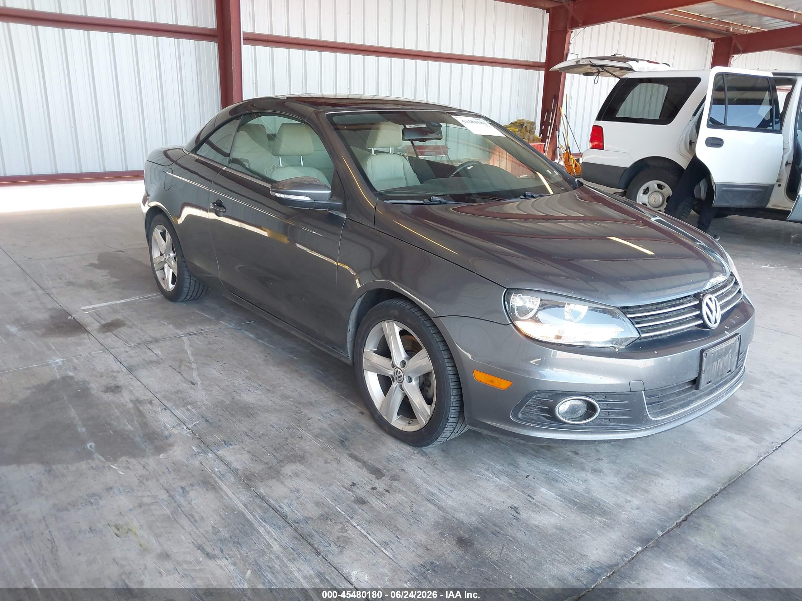 2012 Volkswagen Eos Lux Gray vin: WVWFW7AH1CV018651