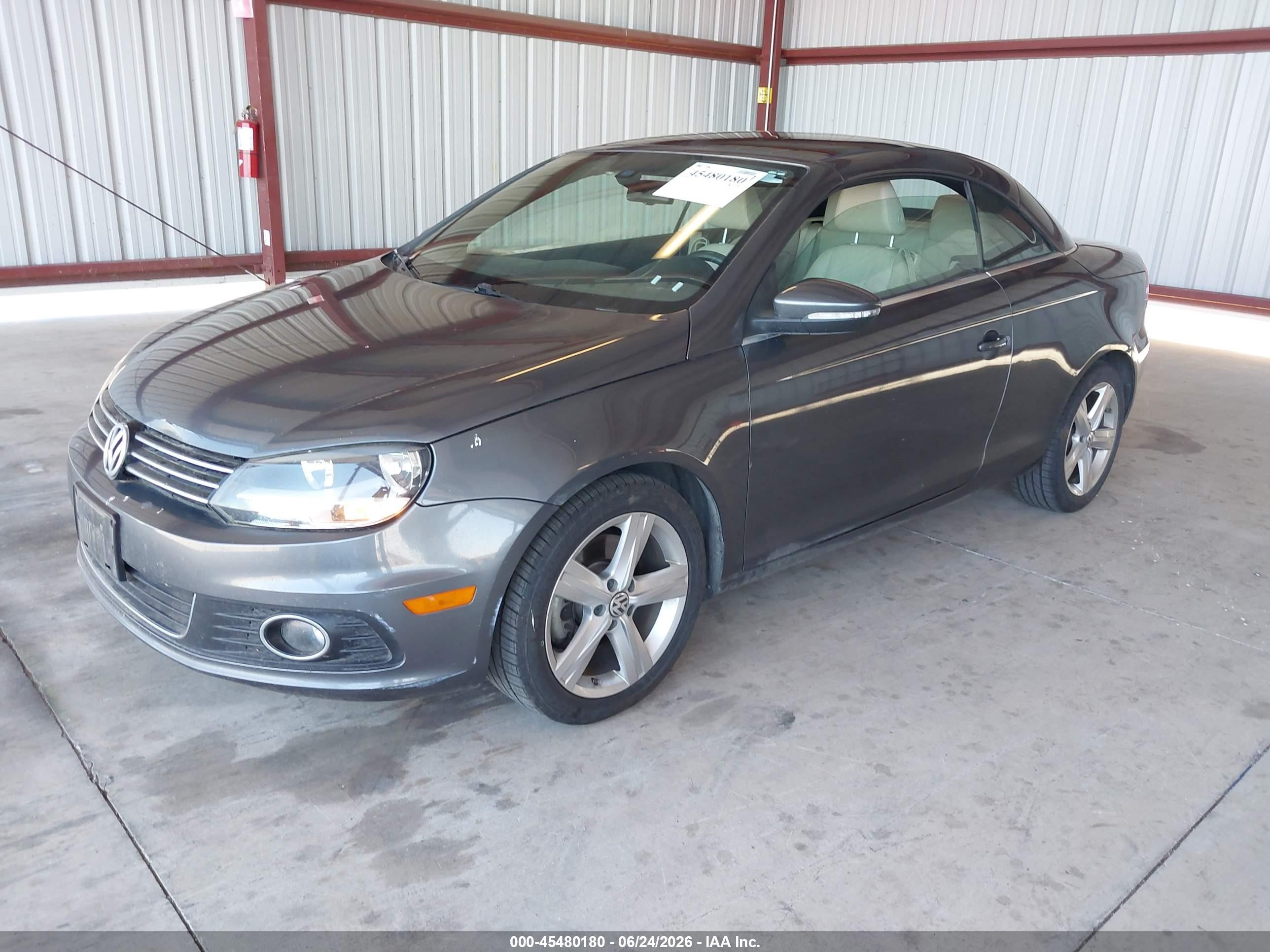 2012 Volkswagen Eos Lux Gray vin: WVWFW7AH1CV018651