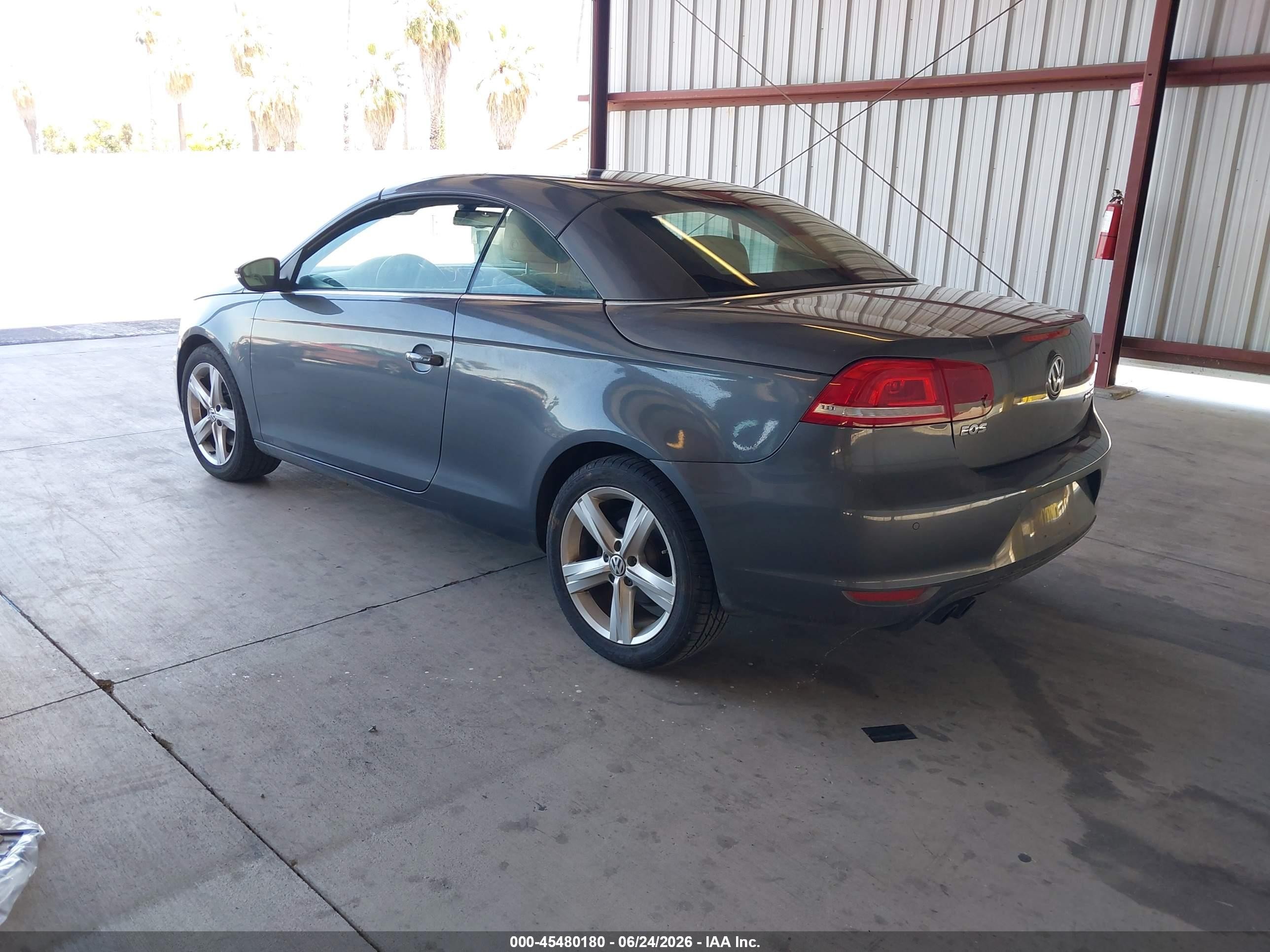 2012 Volkswagen Eos Lux Gray vin: WVWFW7AH1CV018651