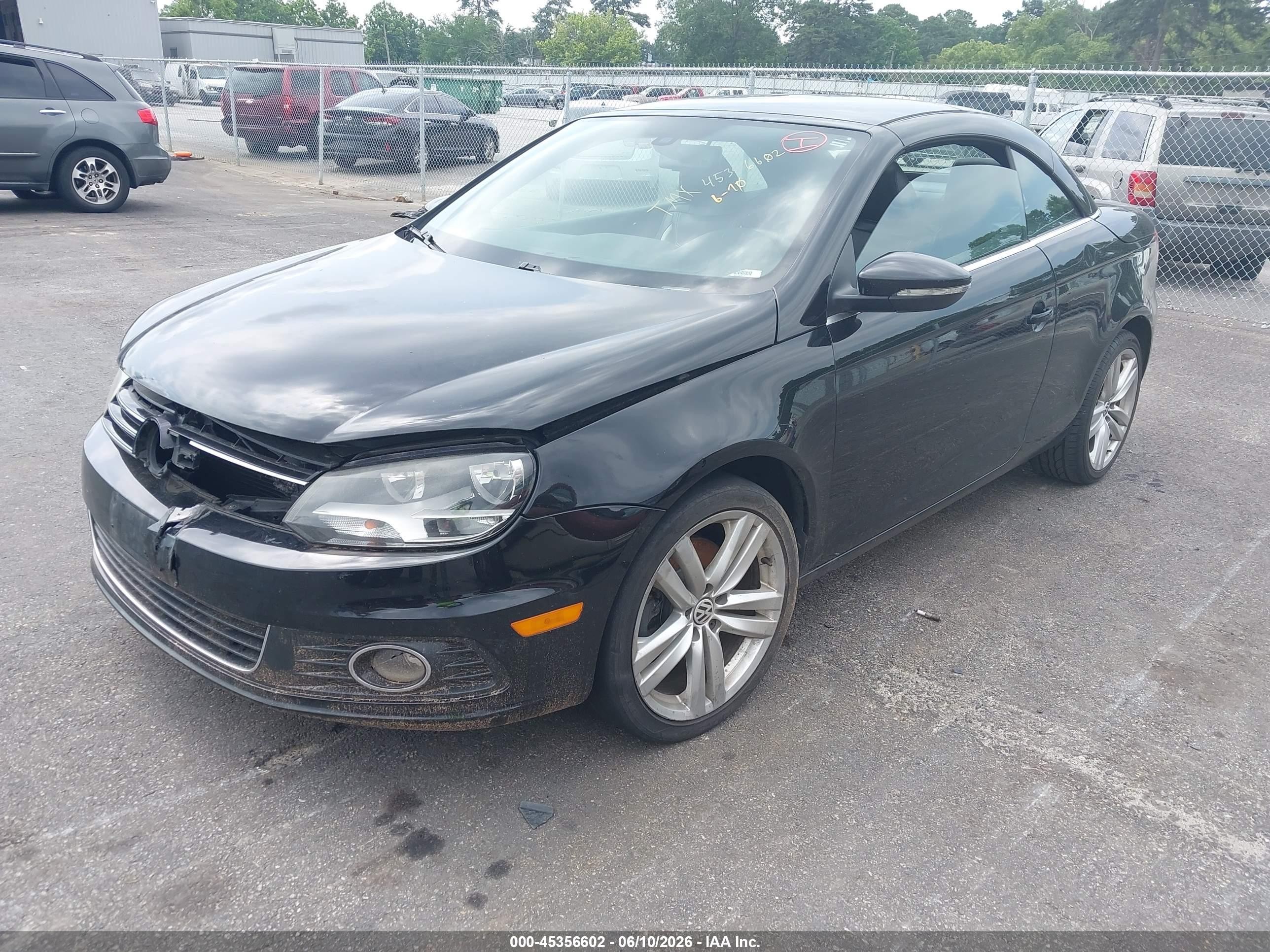 2012 Volkswagen Eos Executive Black vin: WVWFW7AH4CV001987