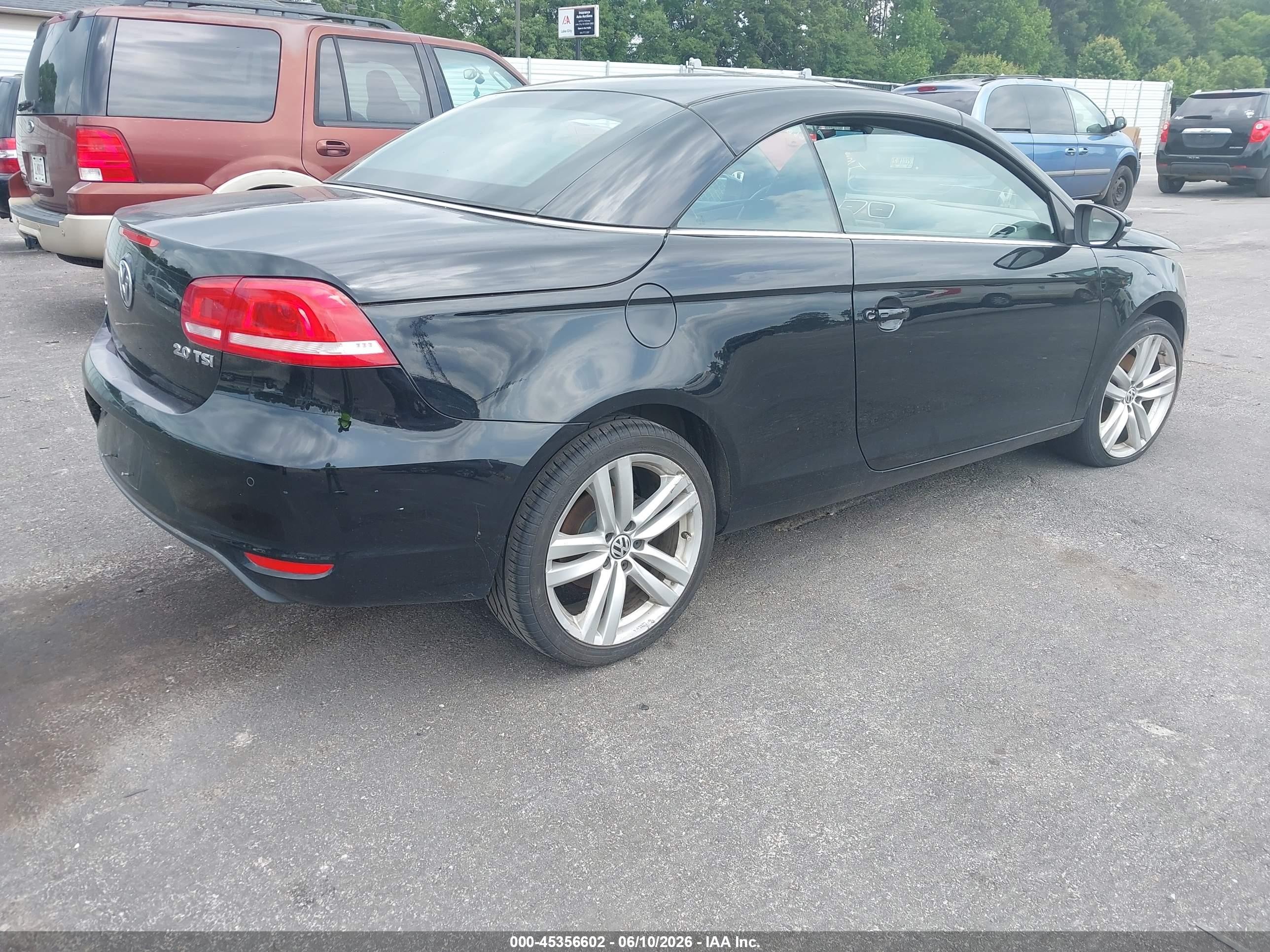 2012 Volkswagen Eos Executive Black vin: WVWFW7AH4CV001987