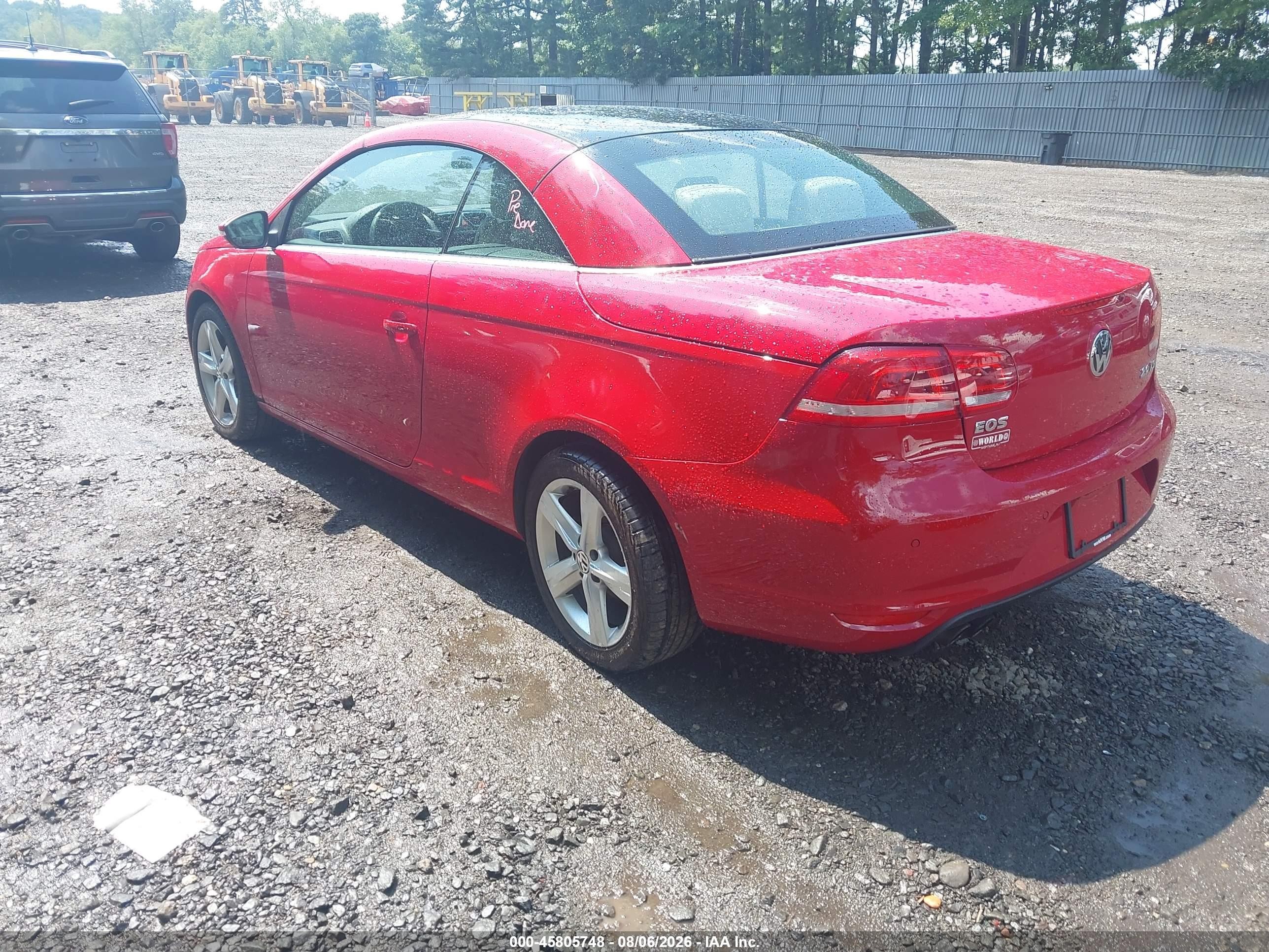2012 Volkswagen Eos Lux Red vin: WVWFW7AH4CV003464