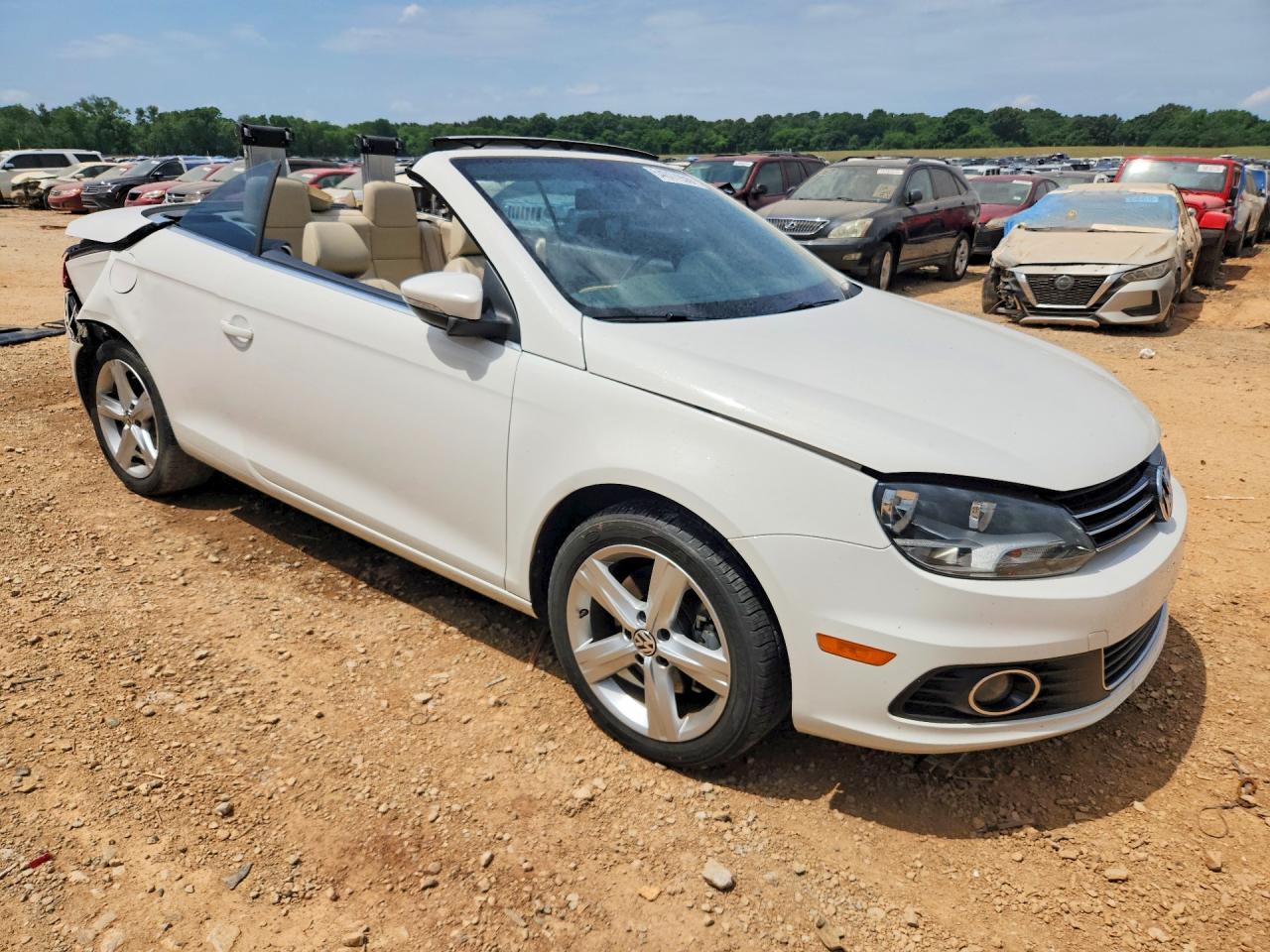 2012 Volkswagen Eos Lux White vin: WVWFW7AH8CV003354