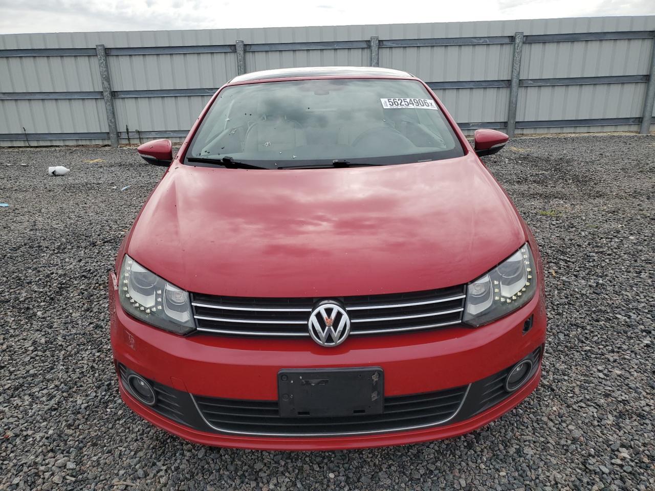 2012 Volkswagen Eos Lux Красный vin: WVWFW7AH8CV009736
