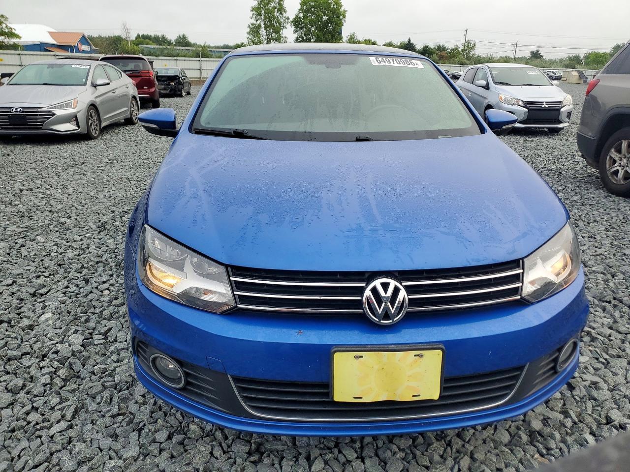 2012 Volkswagen Eos Lux Blue vin: WVWFW7AH9CV002696