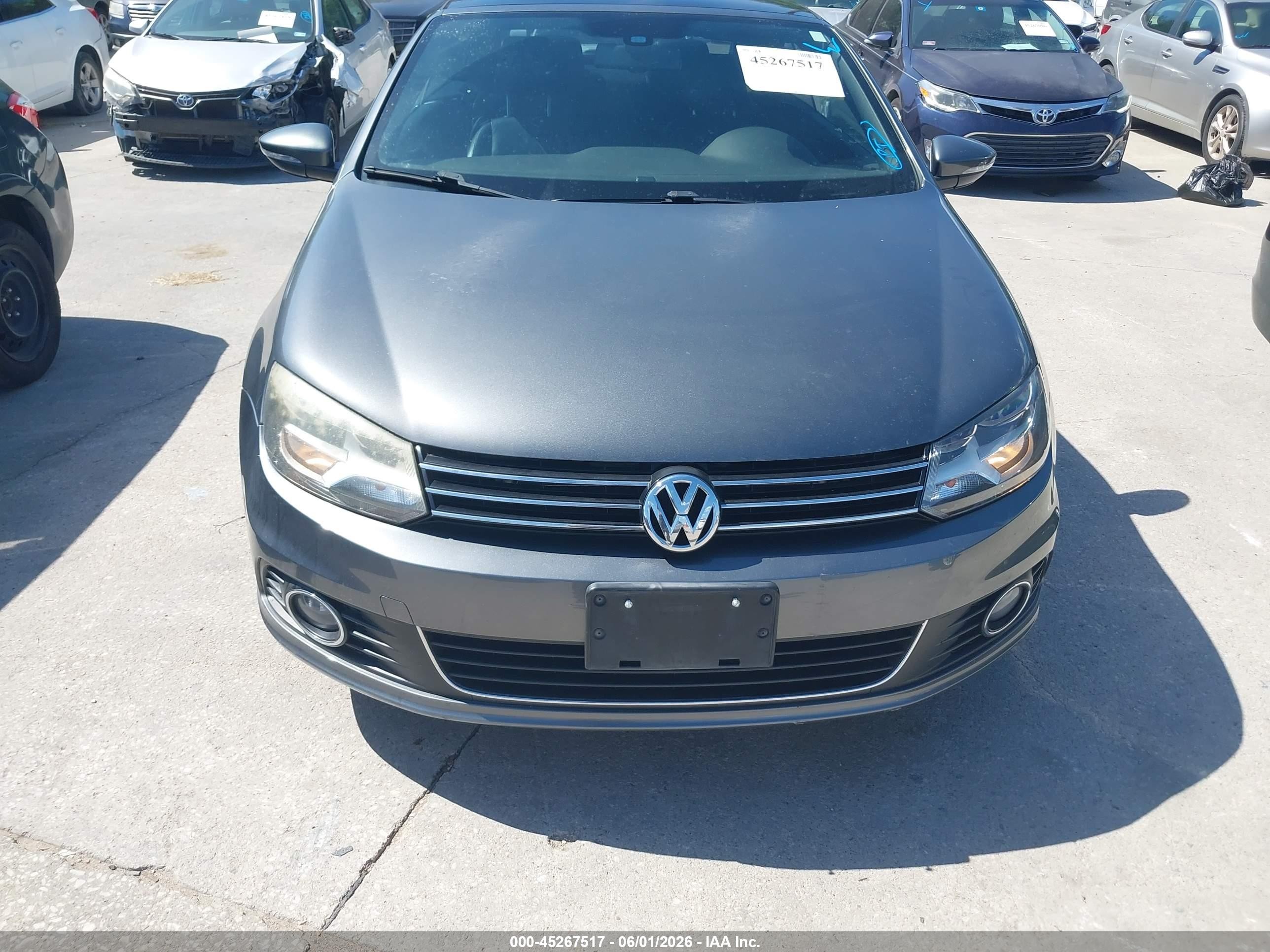 2012 Volkswagen Eos Lux Gray vin: WVWFW7AH9CV003198