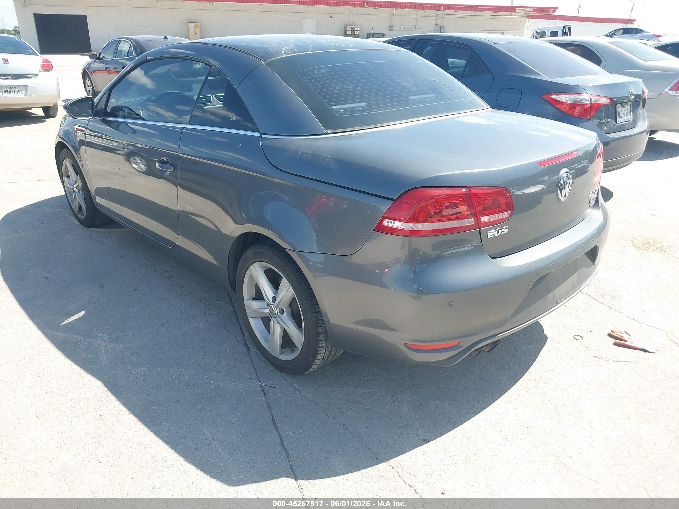 2012 Volkswagen Eos Lux Gray vin: WVWFW7AH9CV003198