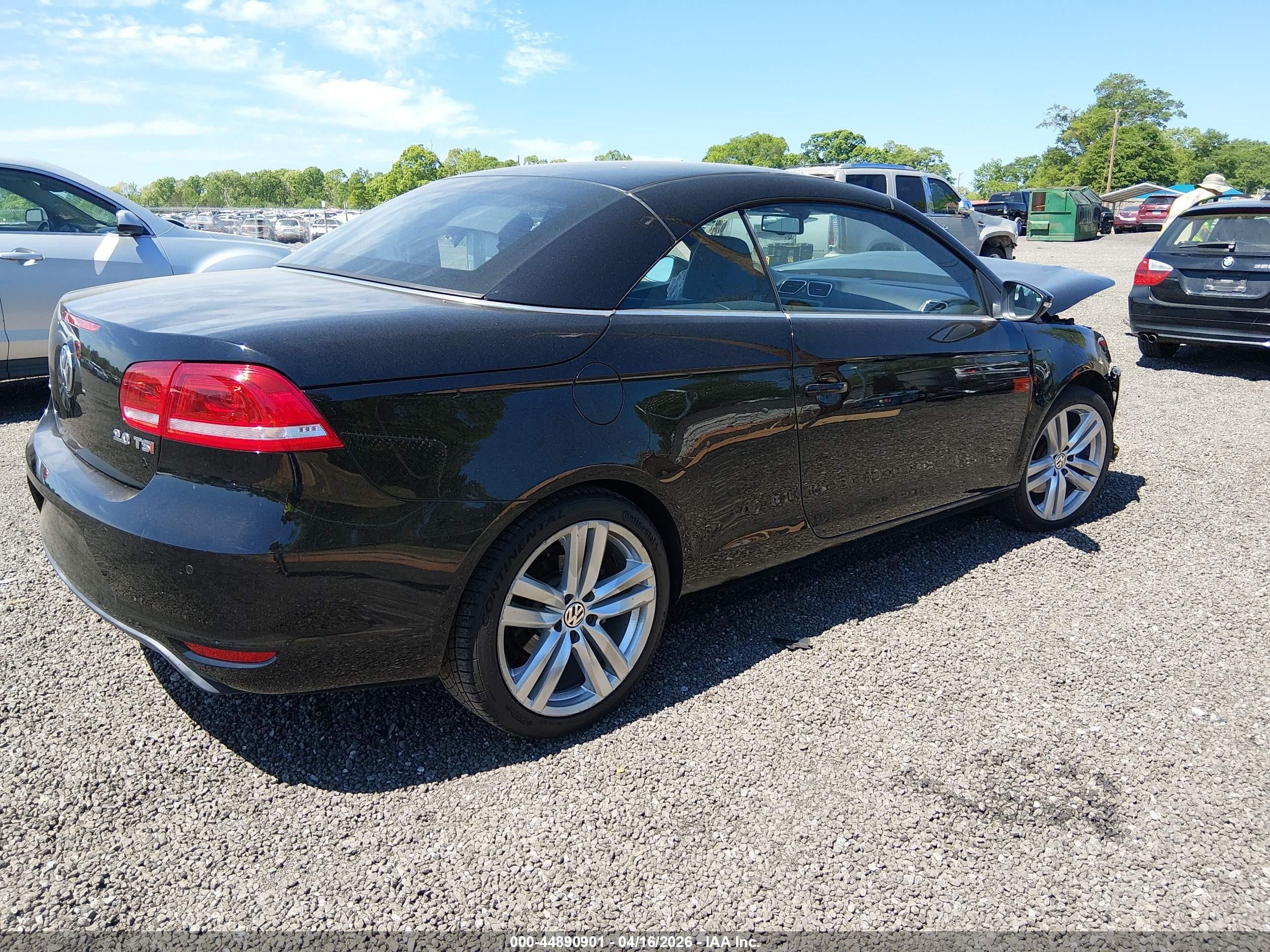 2012 Volkswagen Eos Executive/lux Black vin: WVWFW7AHXCV013318