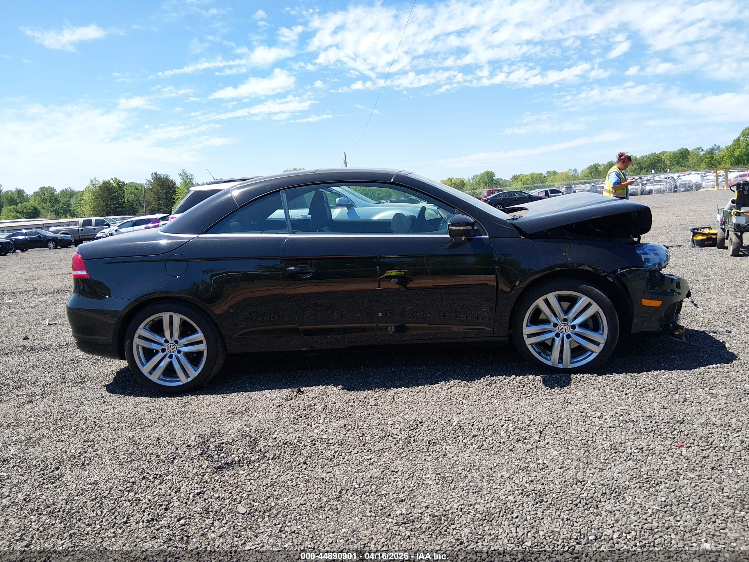 2012 Volkswagen Eos Executive/lux Black vin: WVWFW7AHXCV013318