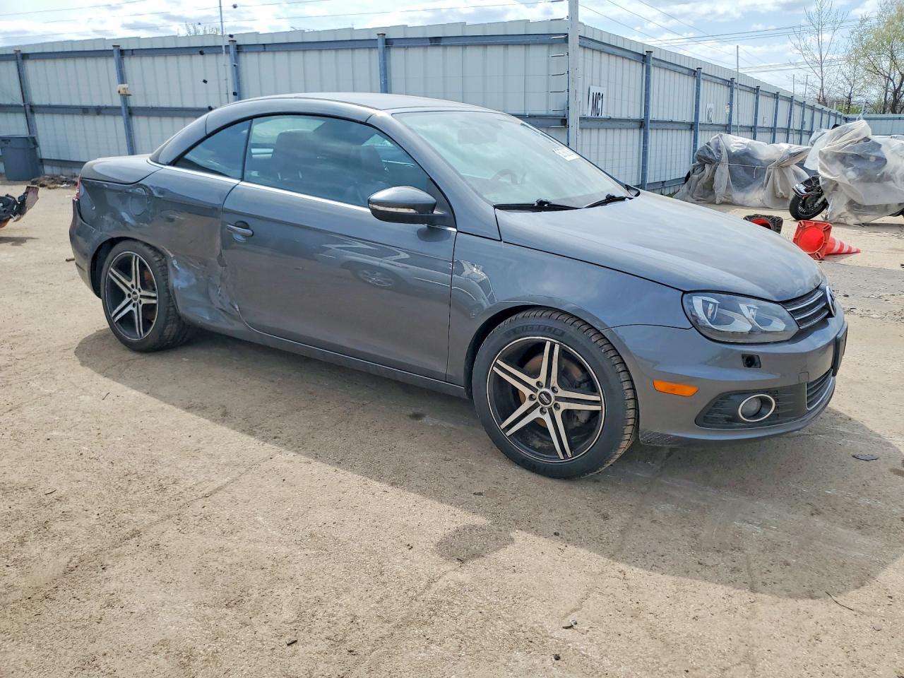 2013 Volkswagen Eos Lux Gray vin: WVWFW8AH1DV004532