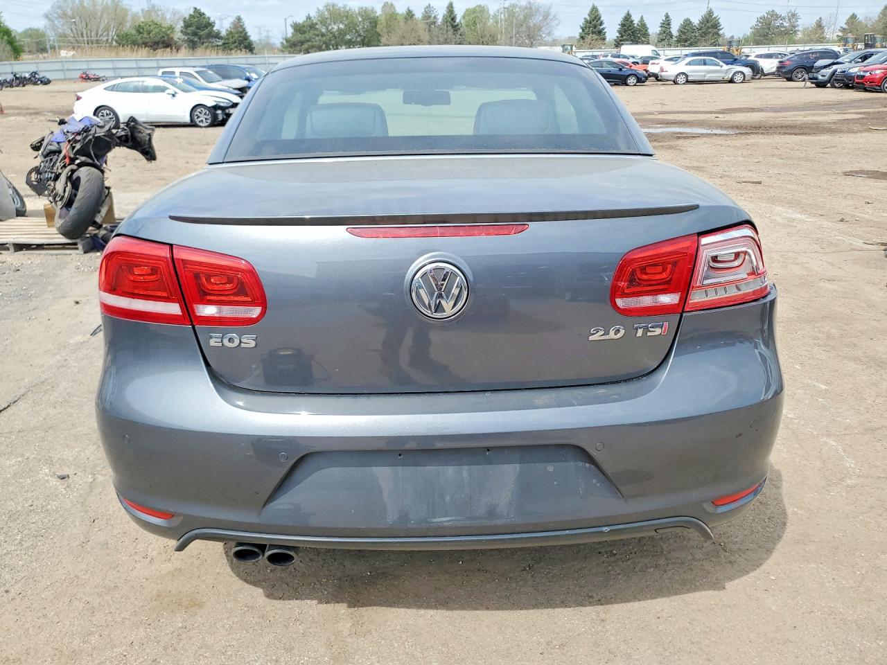 2013 Volkswagen Eos Lux Gray vin: WVWFW8AH1DV004532