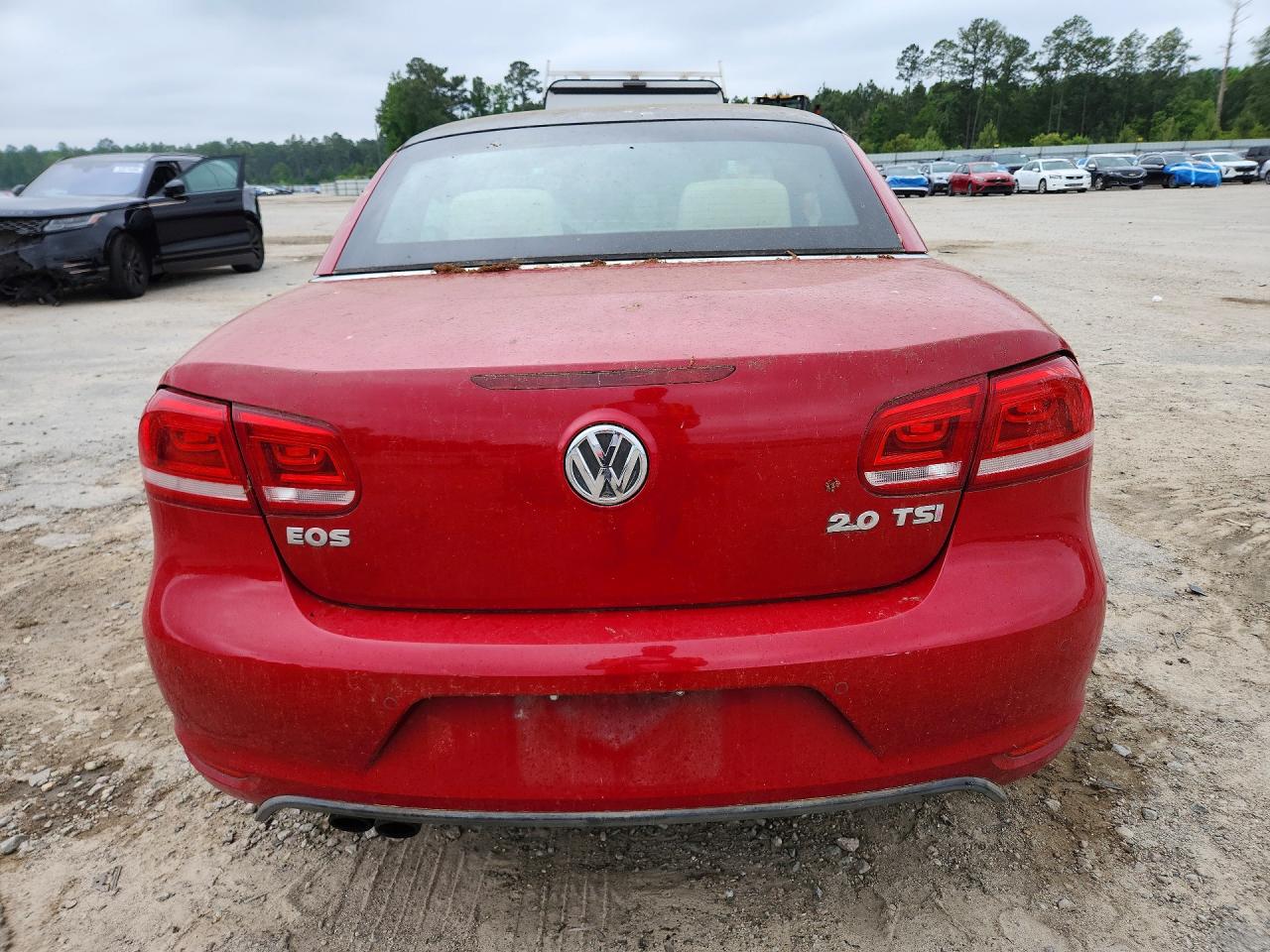 2013 Volkswagen Eos Red vin: WVWFW8AH9DV002821