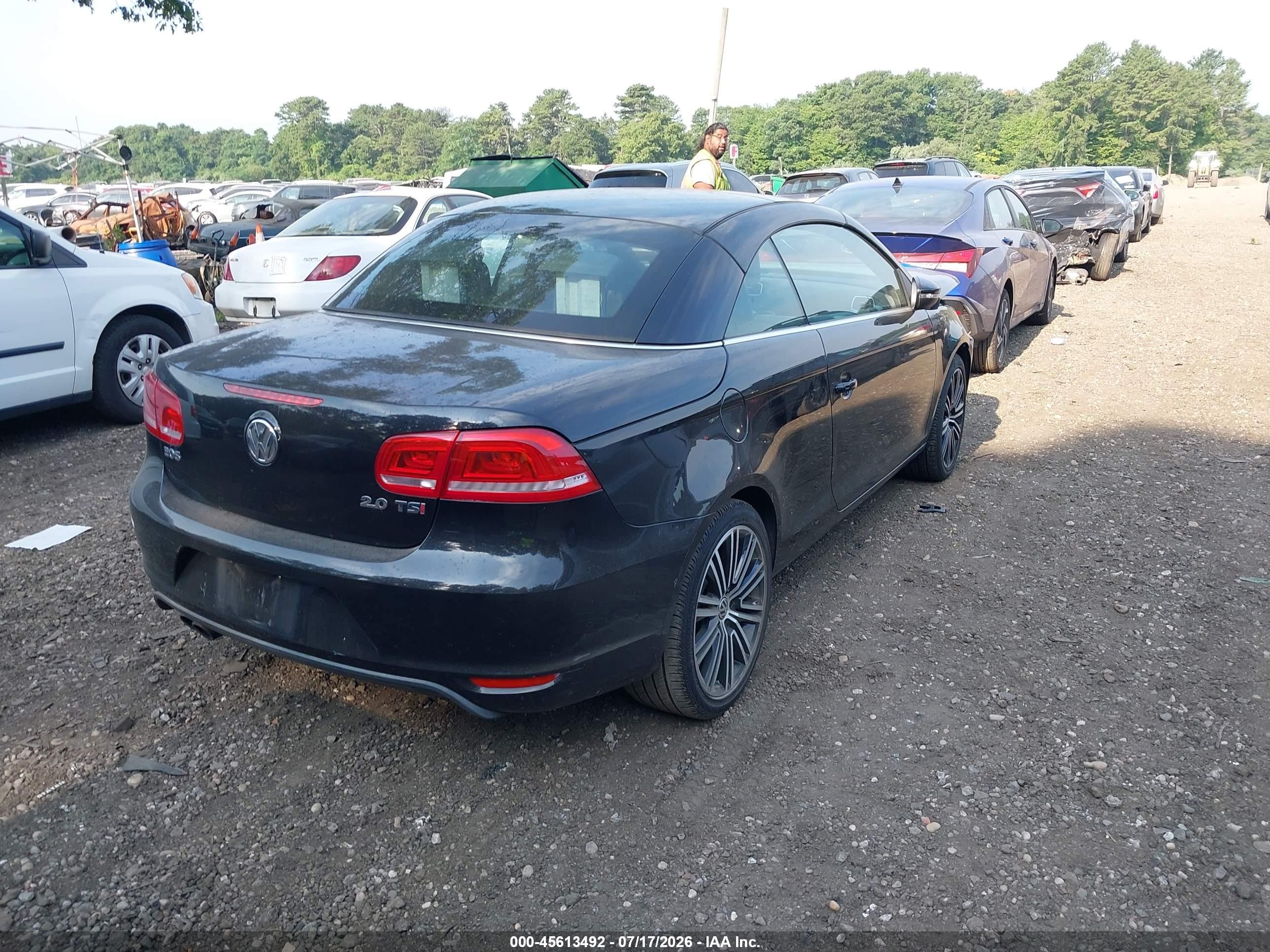 2015 Volkswagen Eos Final Edition Black vin: WVWFW8AH9FV000084