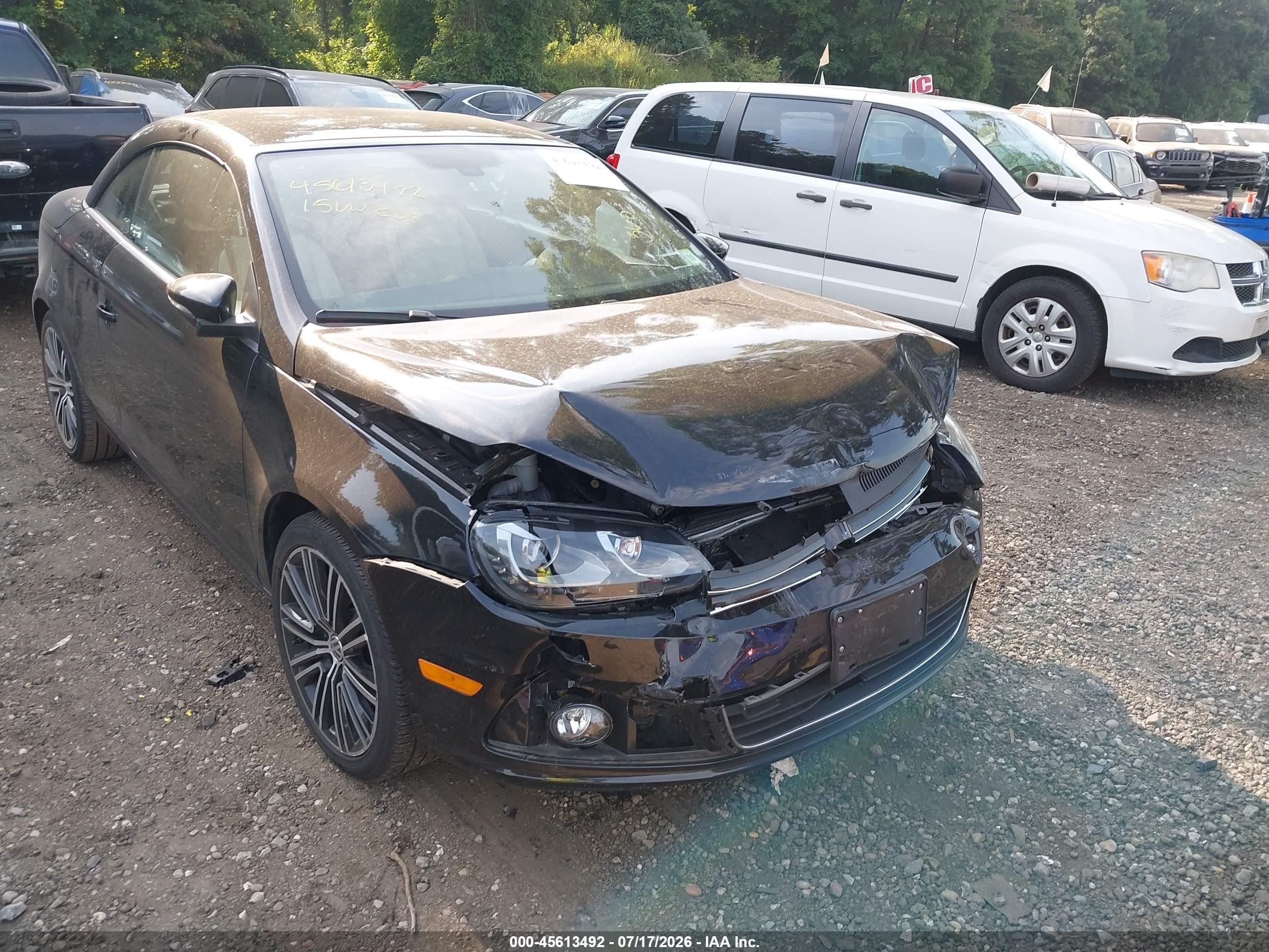 2015 Volkswagen Eos Final Edition Black vin: WVWFW8AH9FV000084