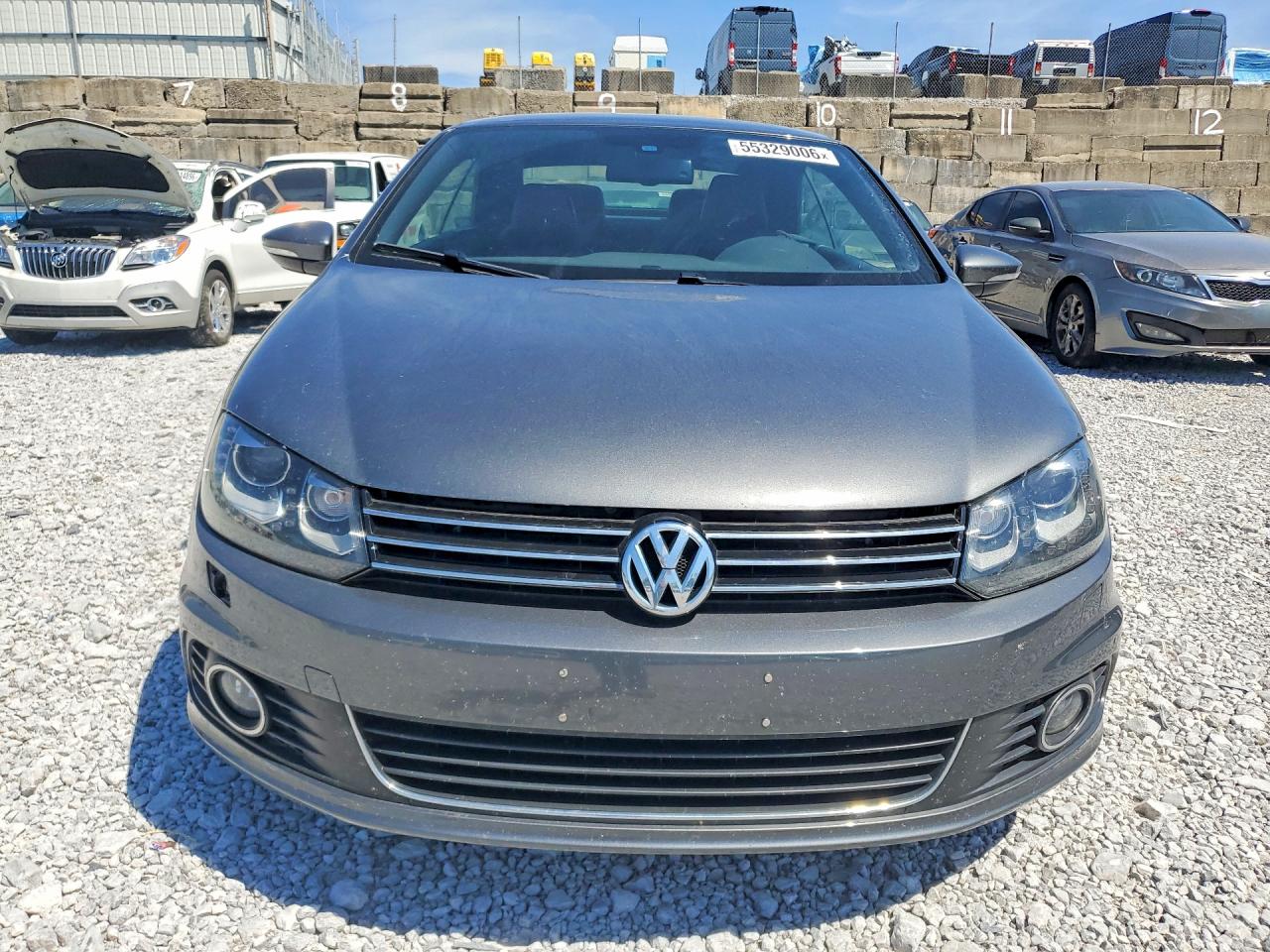 2013 Volkswagen Eos Lux Gray vin: WVWFW8AHXDV008093