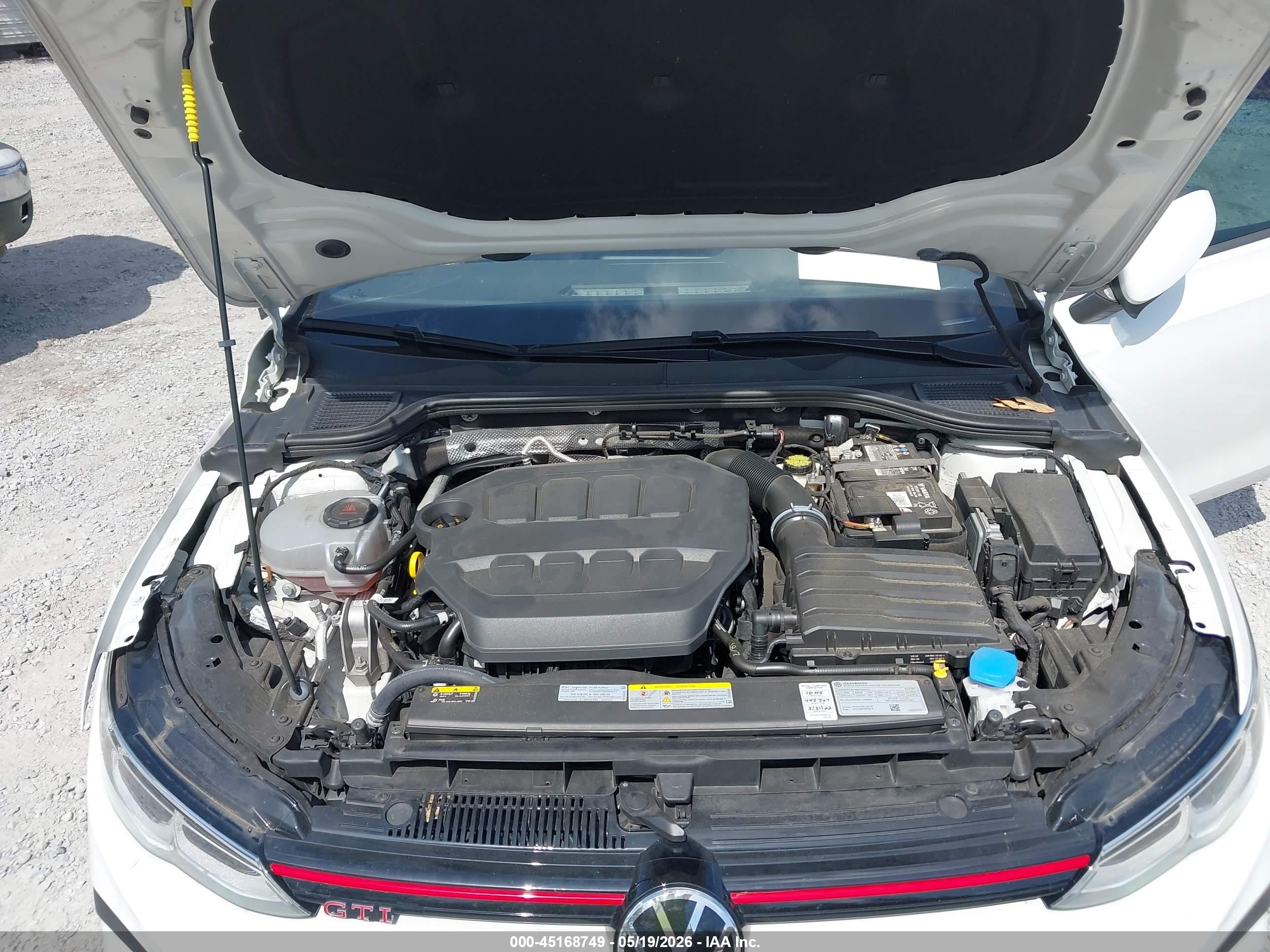 2022 Volkswagen Golf Gti 2.0t S White vin: WVWG87CD9NW162311