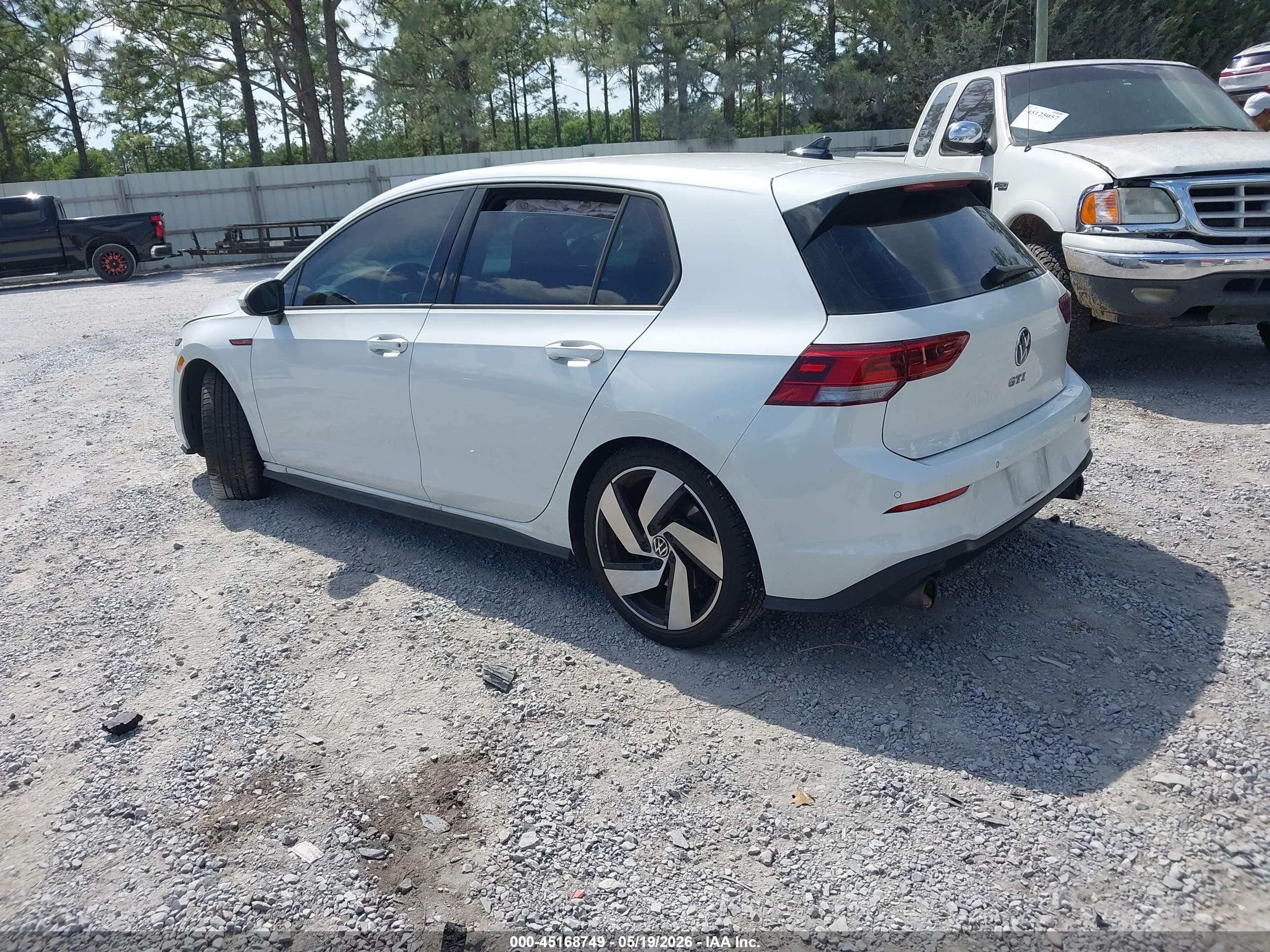 2022 Volkswagen Golf Gti 2.0t S White vin: WVWG87CD9NW162311