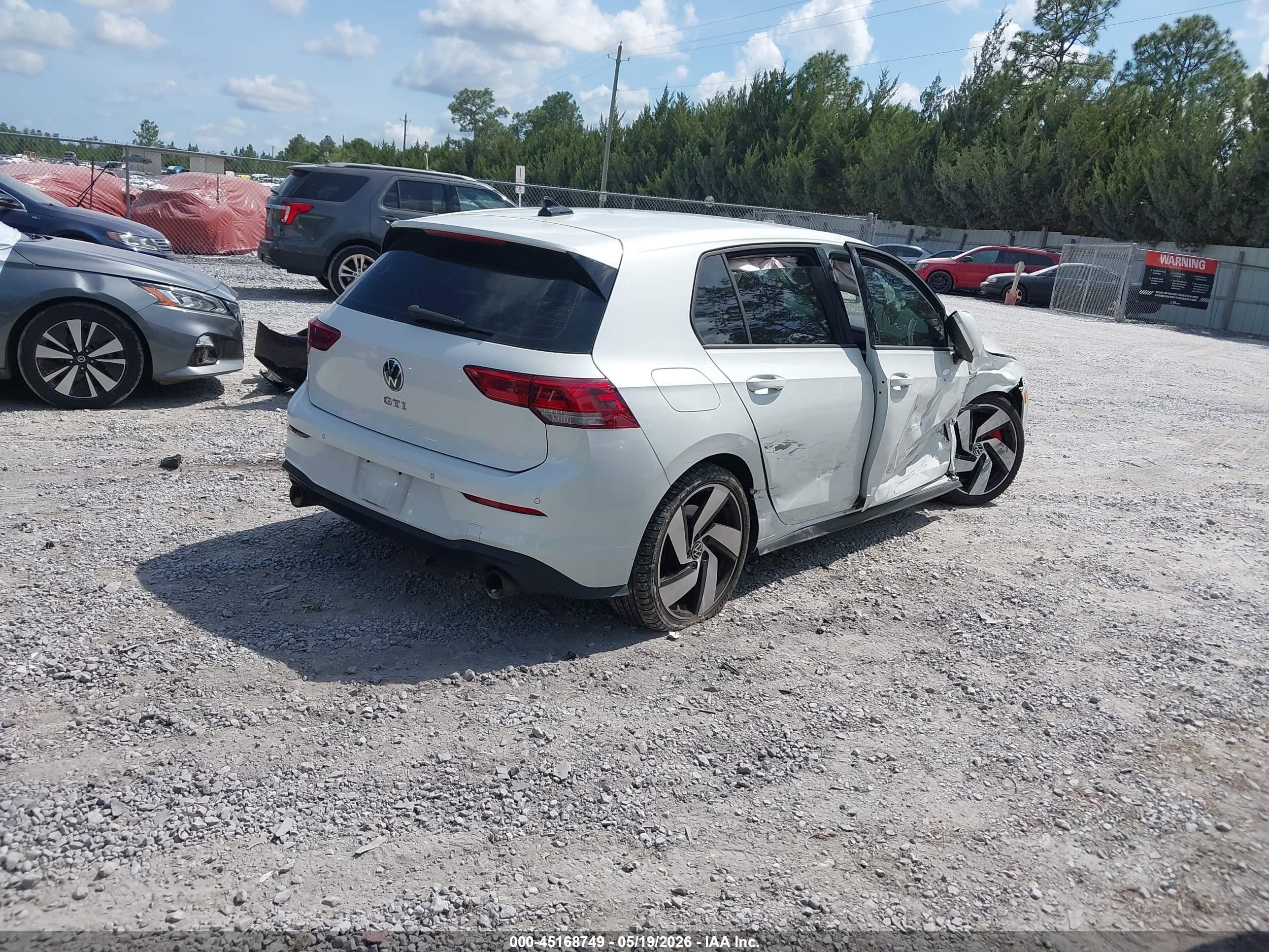2022 Volkswagen Golf Gti 2.0t S White vin: WVWG87CD9NW162311