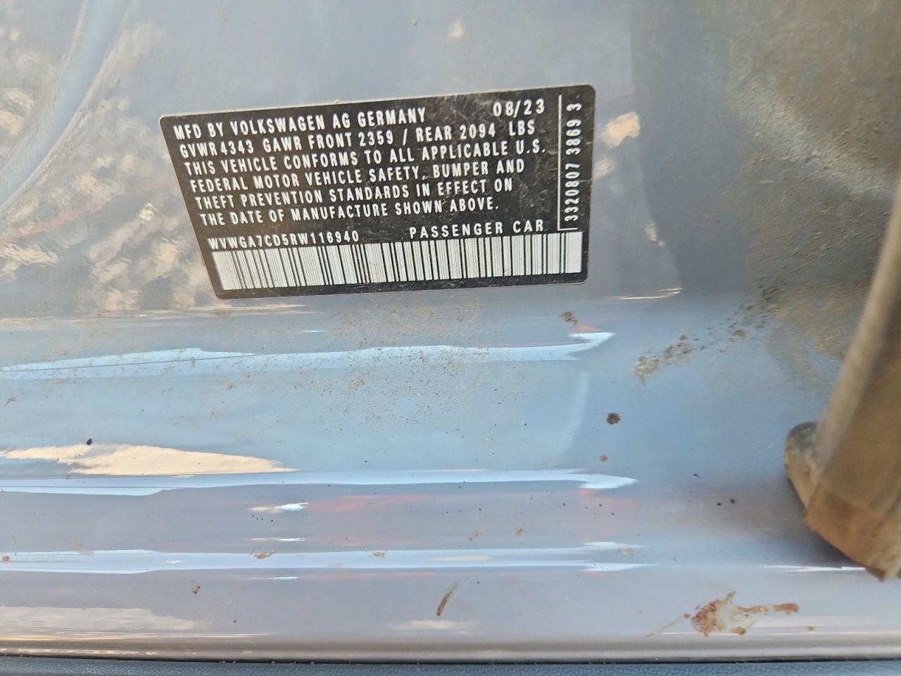 2024 Volkswagen Gti S Gray vin: WVWGA7CD5RW116940