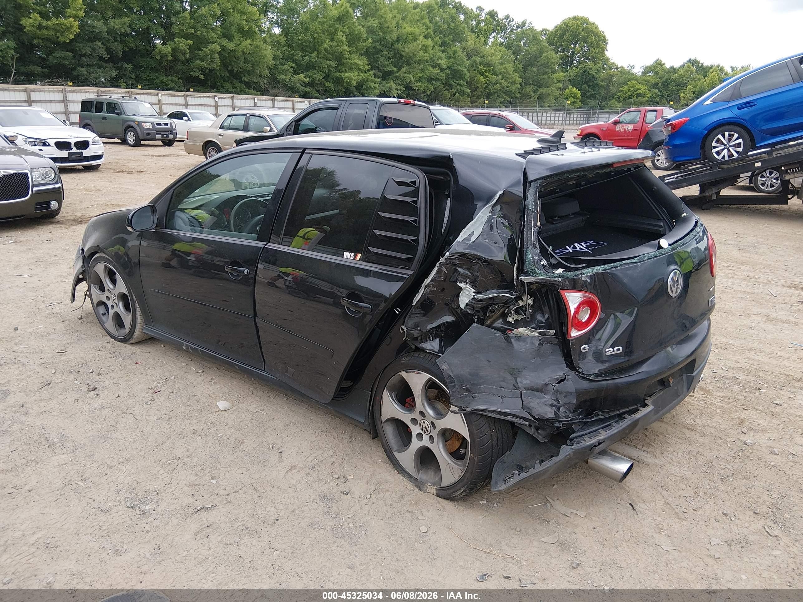 2009 Volkswagen Gti 4-door Black vin: WVWGD71K99W061269