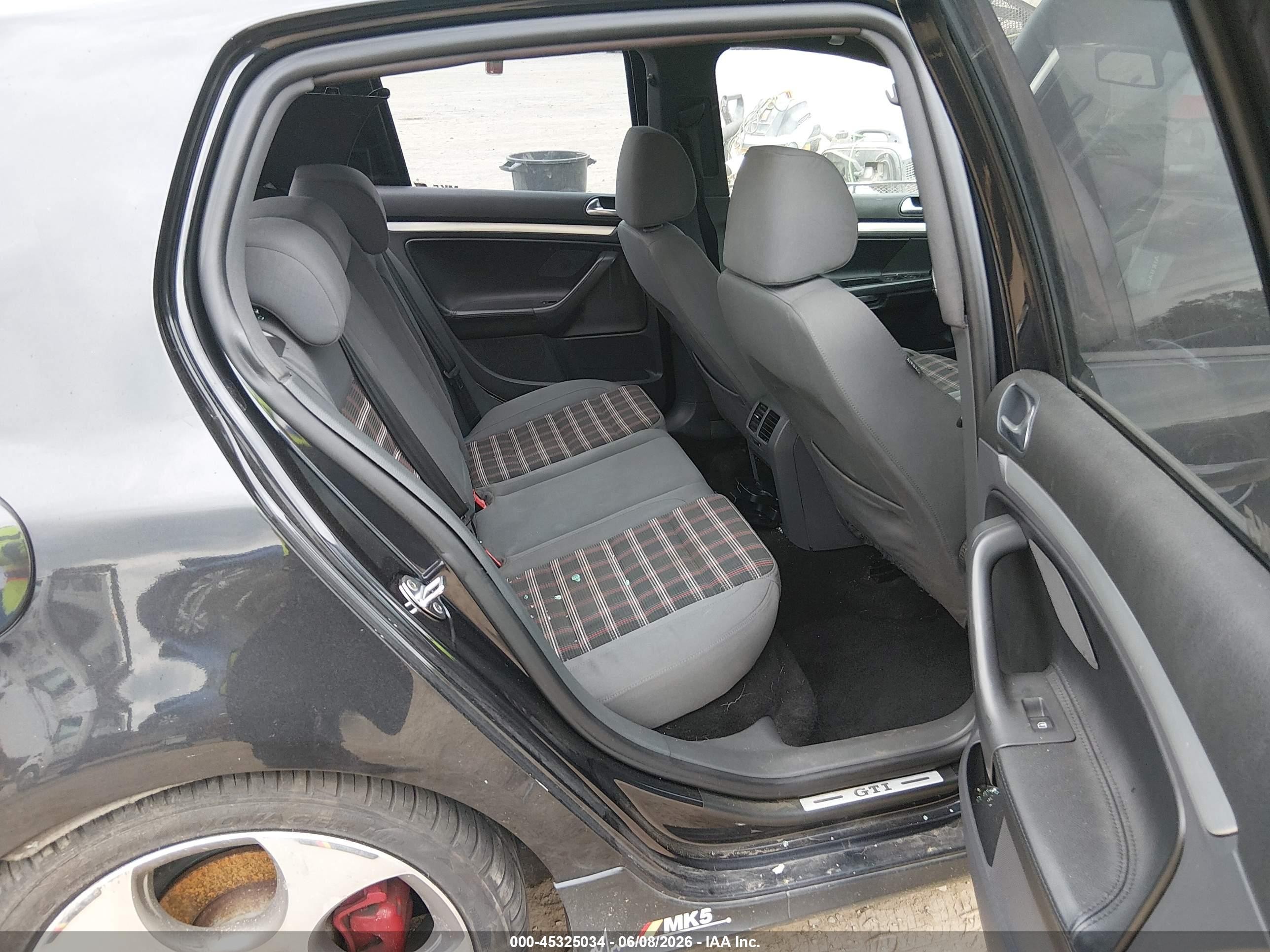 2009 Volkswagen Gti 4-door Black vin: WVWGD71K99W061269